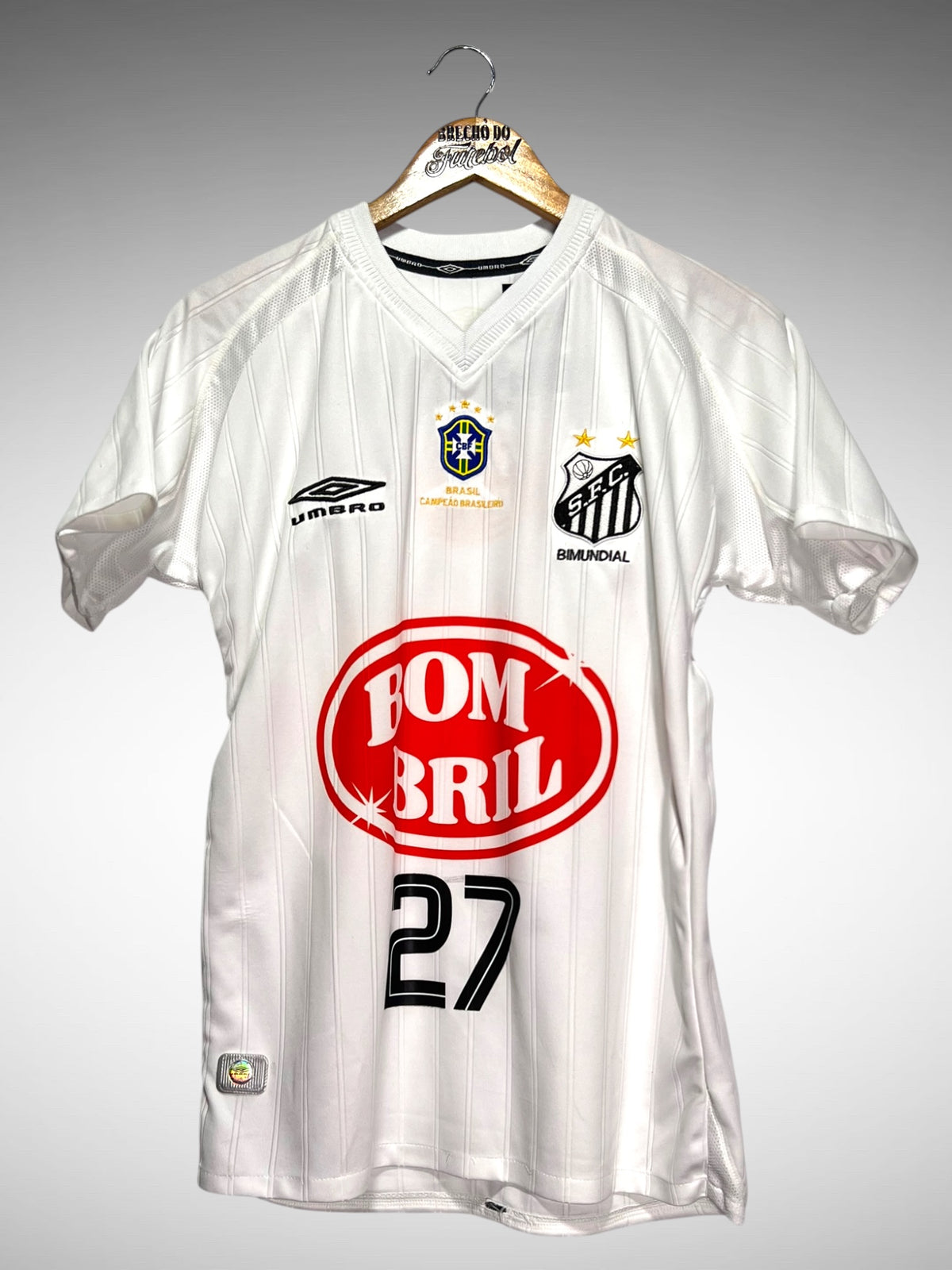 Santos 2002 Primeira Camisa Tam P N 27 Fabiano.