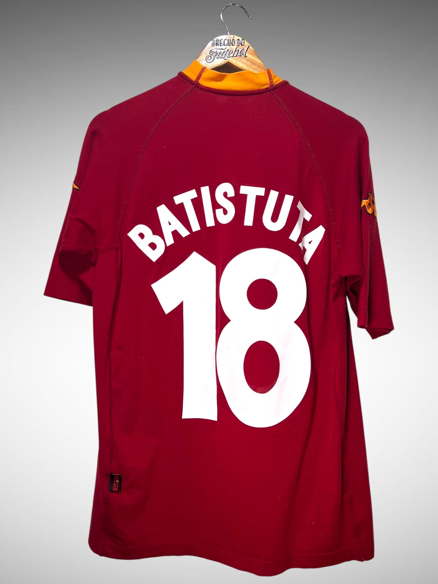 Roma 2002 Primeira Camisa Tam G N 18 Batistuta.