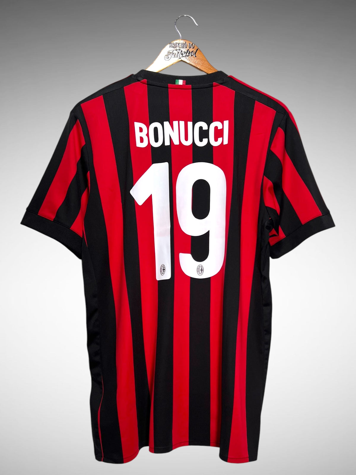 Milan 2017 Primeira Camisa Tam G N 19 Bonucci.