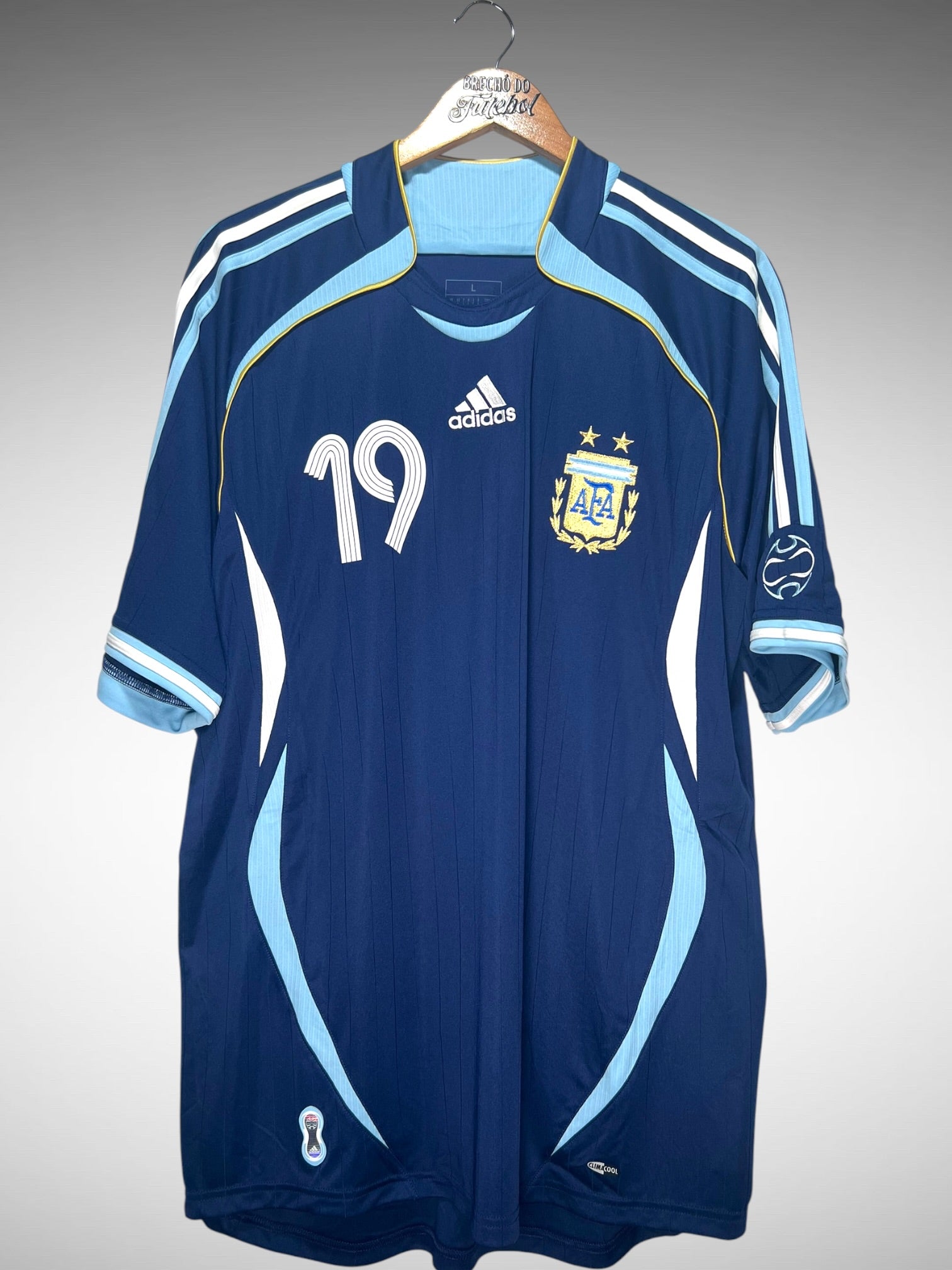 Argentina 2006 Reedição Segunda Camisa Tam G N 19 Messi.