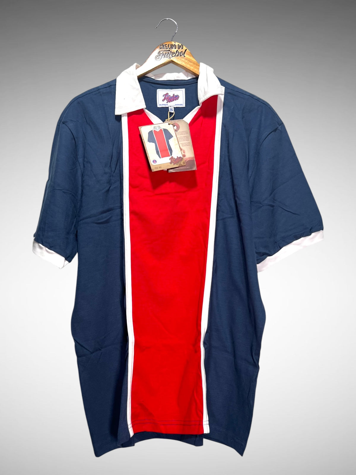 Paris Saint-Germain Liga Retrô 1982 Primeira Camisa Tam GG.