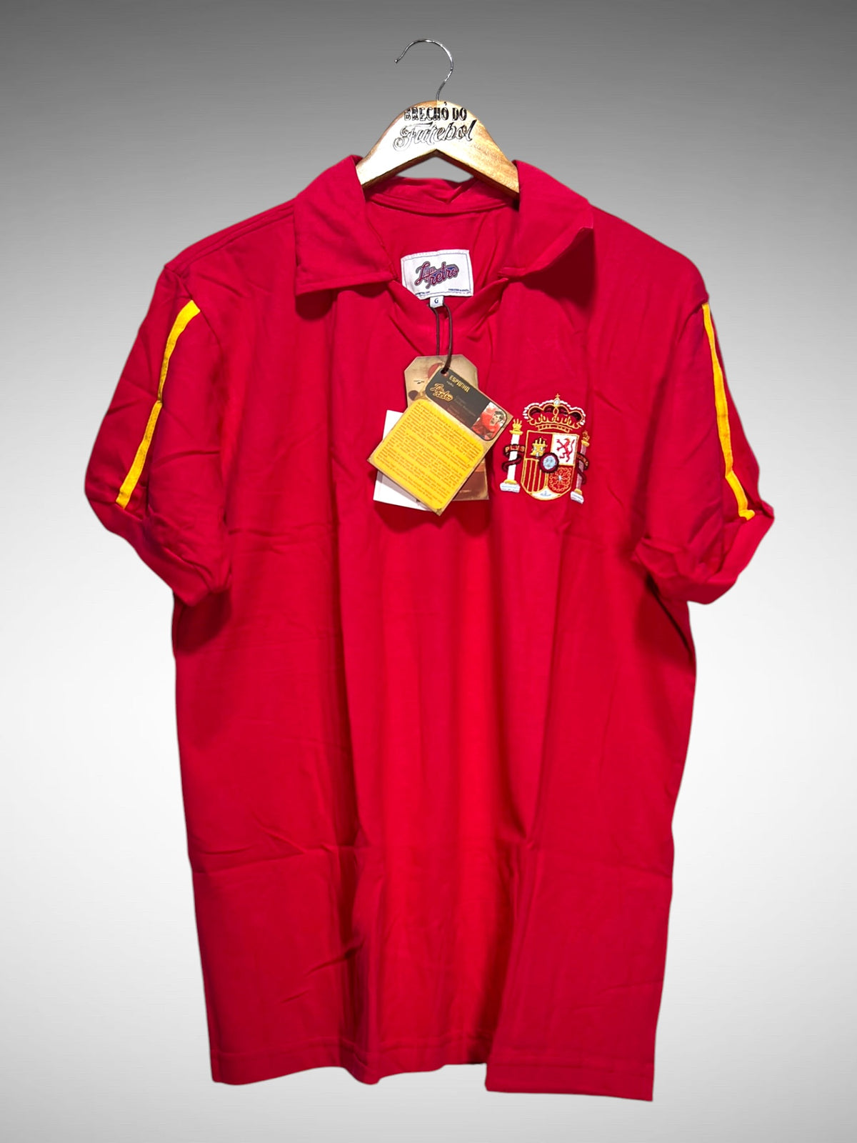 Espanha Liga Retrô 1986 Primeira Camisa Tam G.
