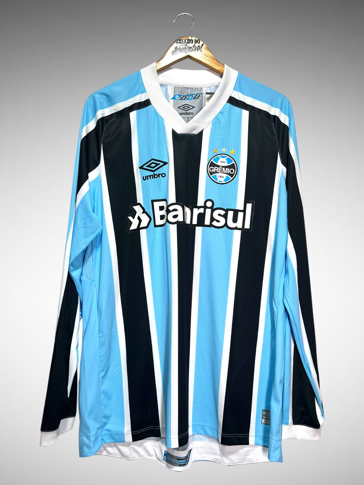 Grêmio 2021 Primeira Camisa Tam GG Mangas Longas.