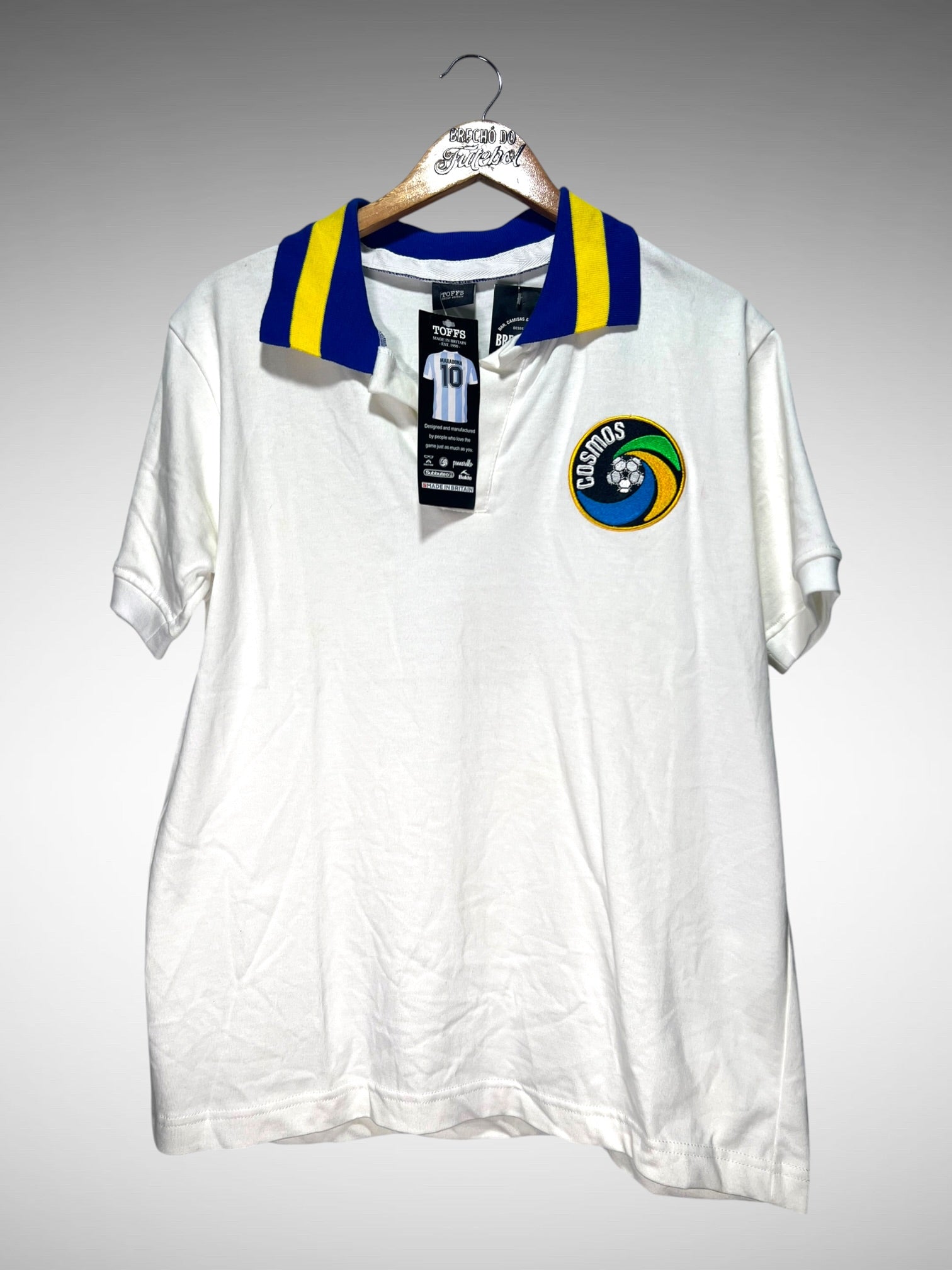 New York Cosmos Retrô 1980 Primeira Camisa Tam G N 4 Oscar.