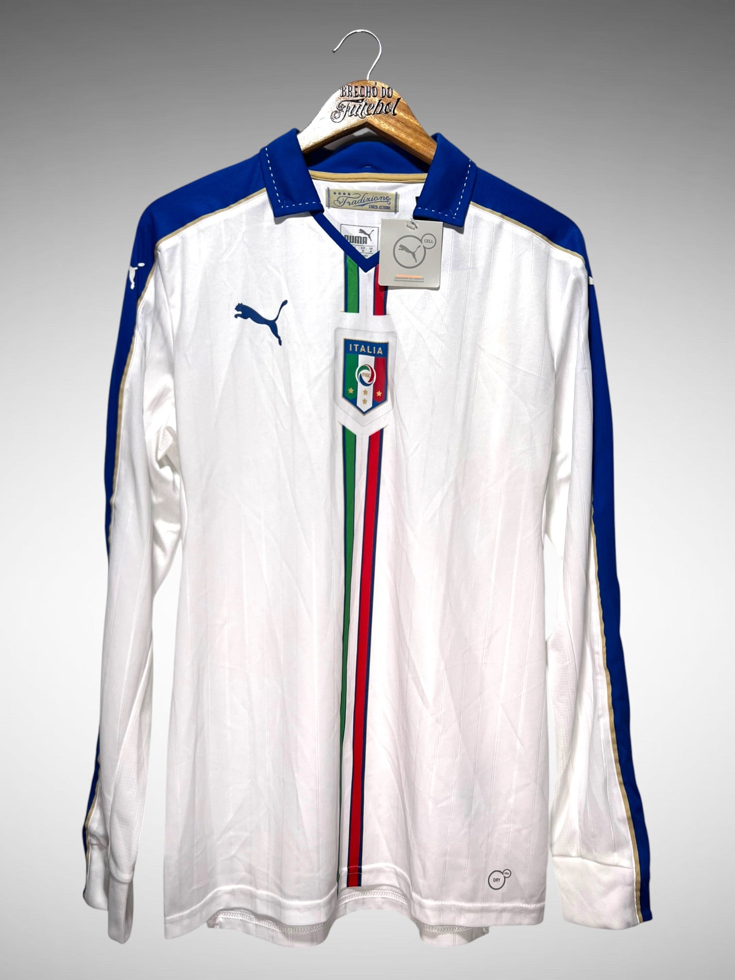 Itália 2016 Segunda Camisa Tam M Mangas Longas.
