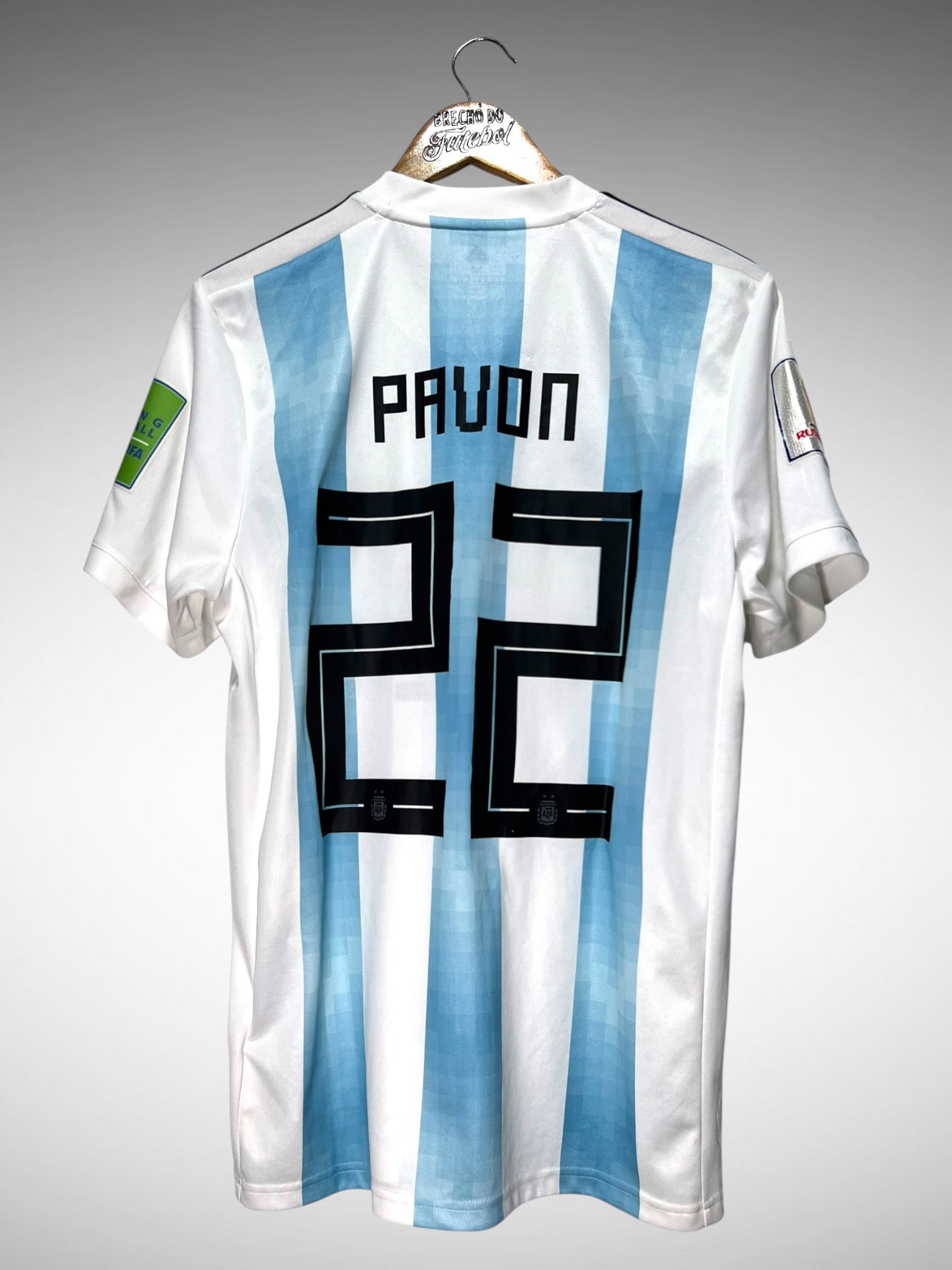 Argentina 2018 Primeira Camisa Tam M N 22 Pavon.