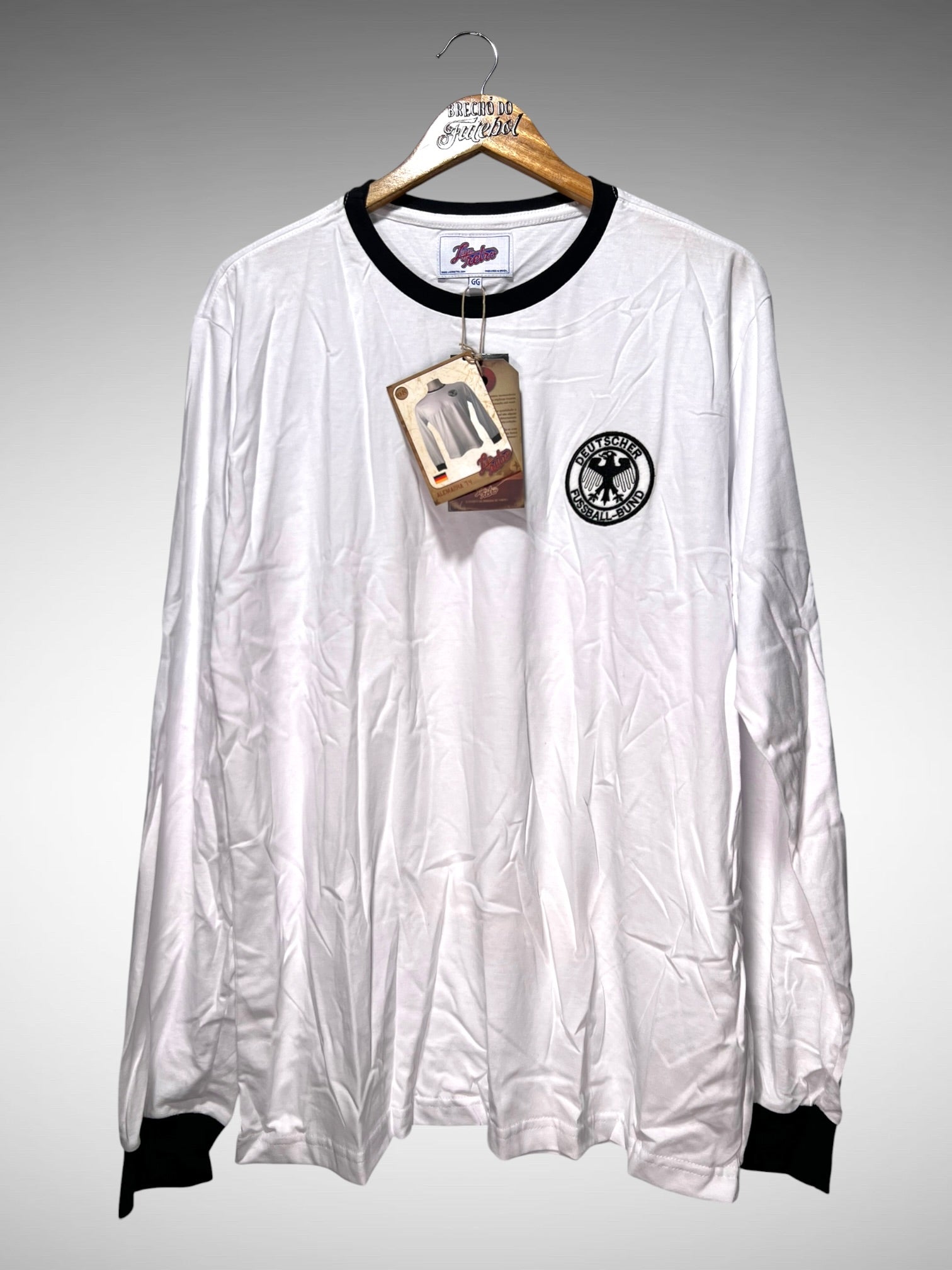 Alemanha Liga Retrô 1974 Primeira Camisa Mangas Longas.