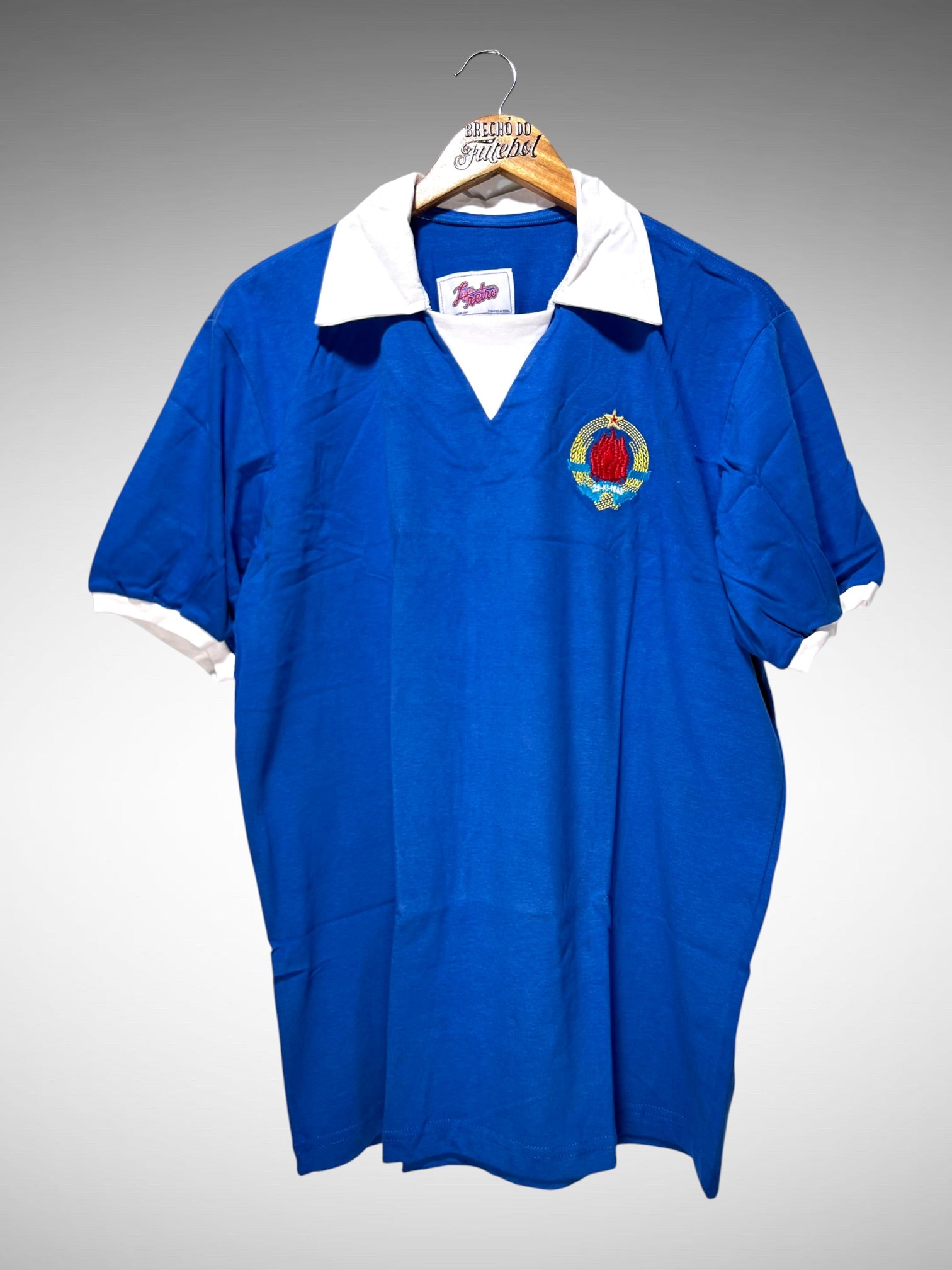 Iugoslávia Liga Retrô 1980 Primeira Camisa.