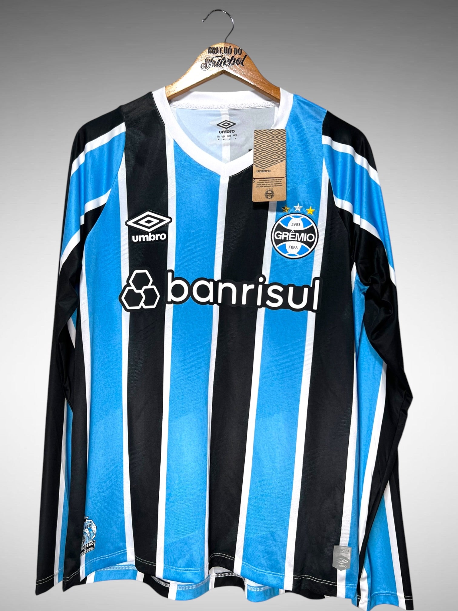 Grêmio 2024 Primeira Camisa Tam M N 19 Diego Costa Mangas Longas.