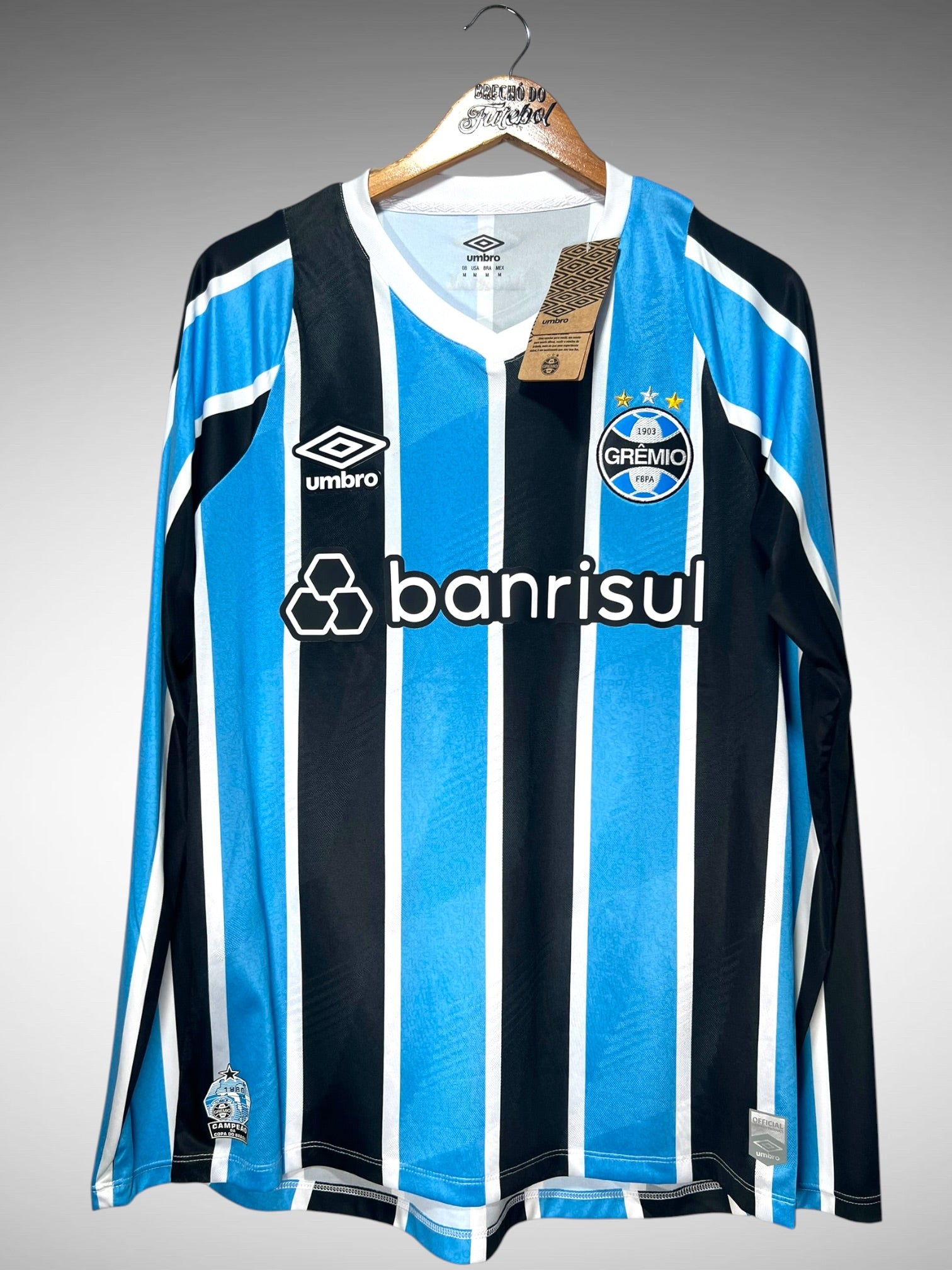 Grêmio 2024 Primeira Camisa Tam M N 3 Geromel Mangas Longas.
