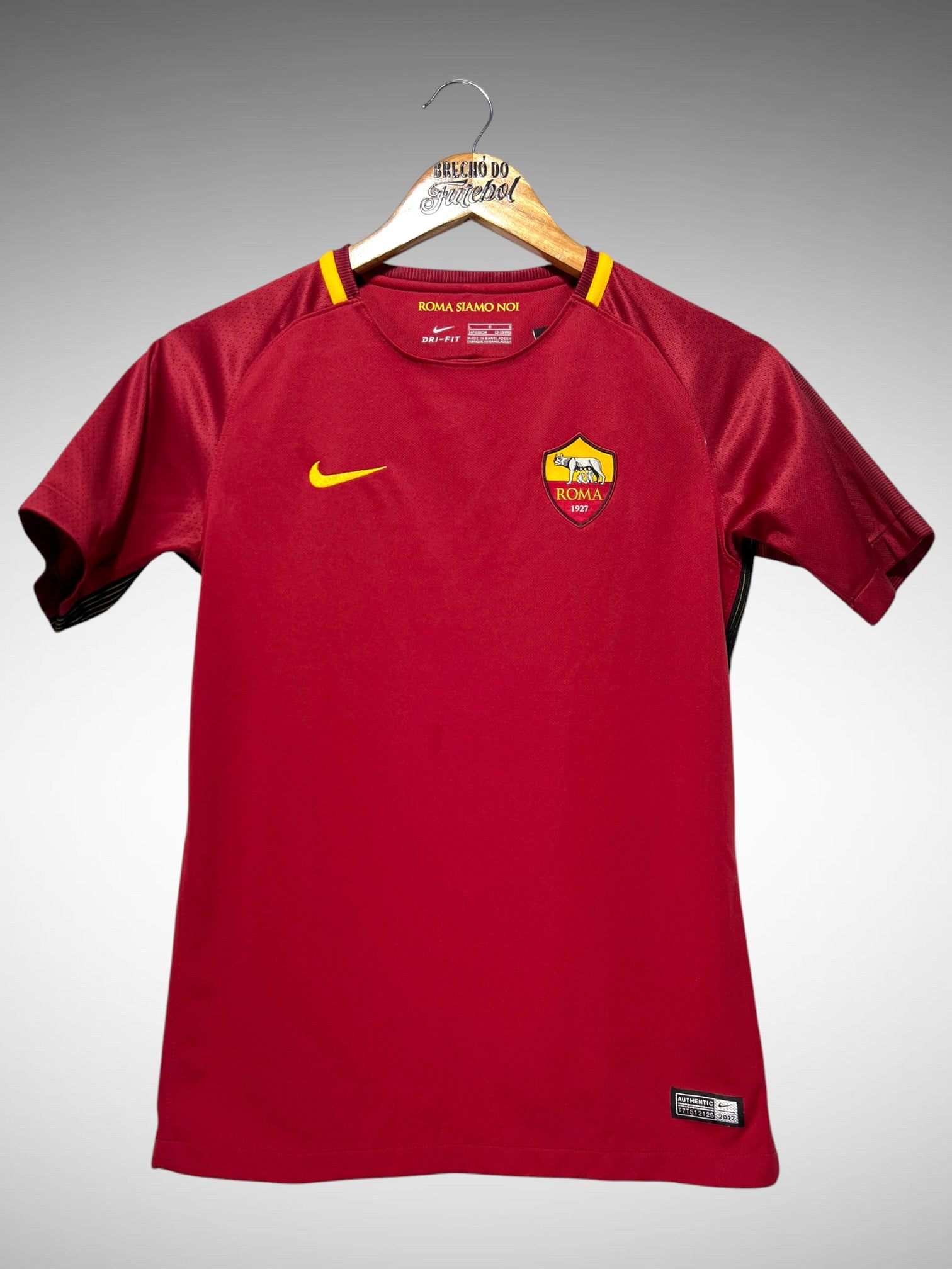 Roma 2017 Primeira Camisa Tam 12 anos Infantil.