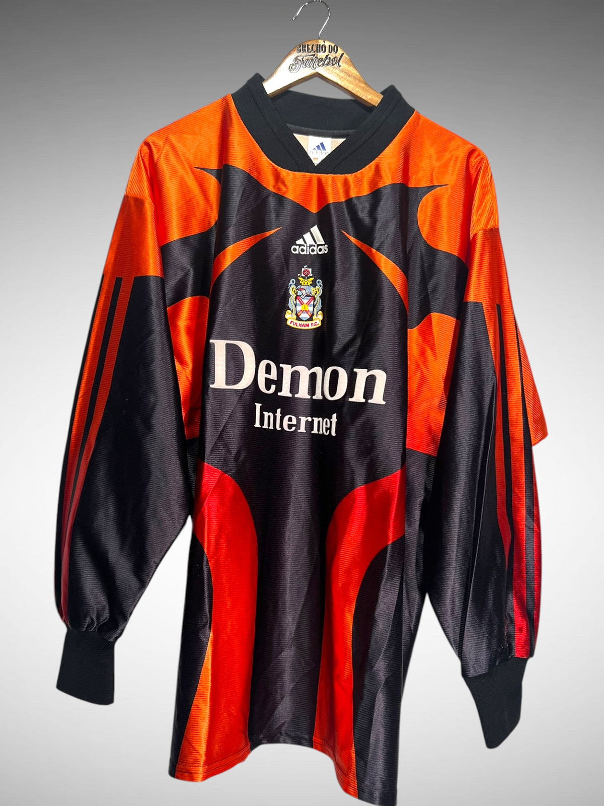Fulham 1999 Camisa de Goleiro Tam GG Mangas Longas.