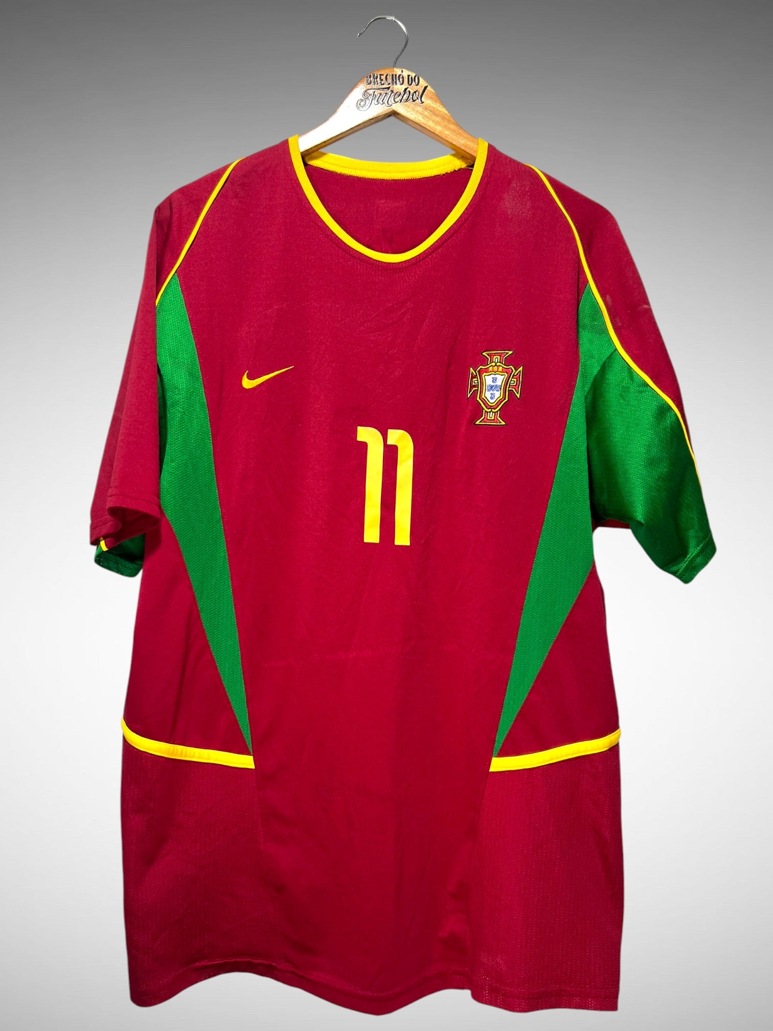 Portugal 2002 Primeira Camisa Tam GG N 11 C. Ronaldo.