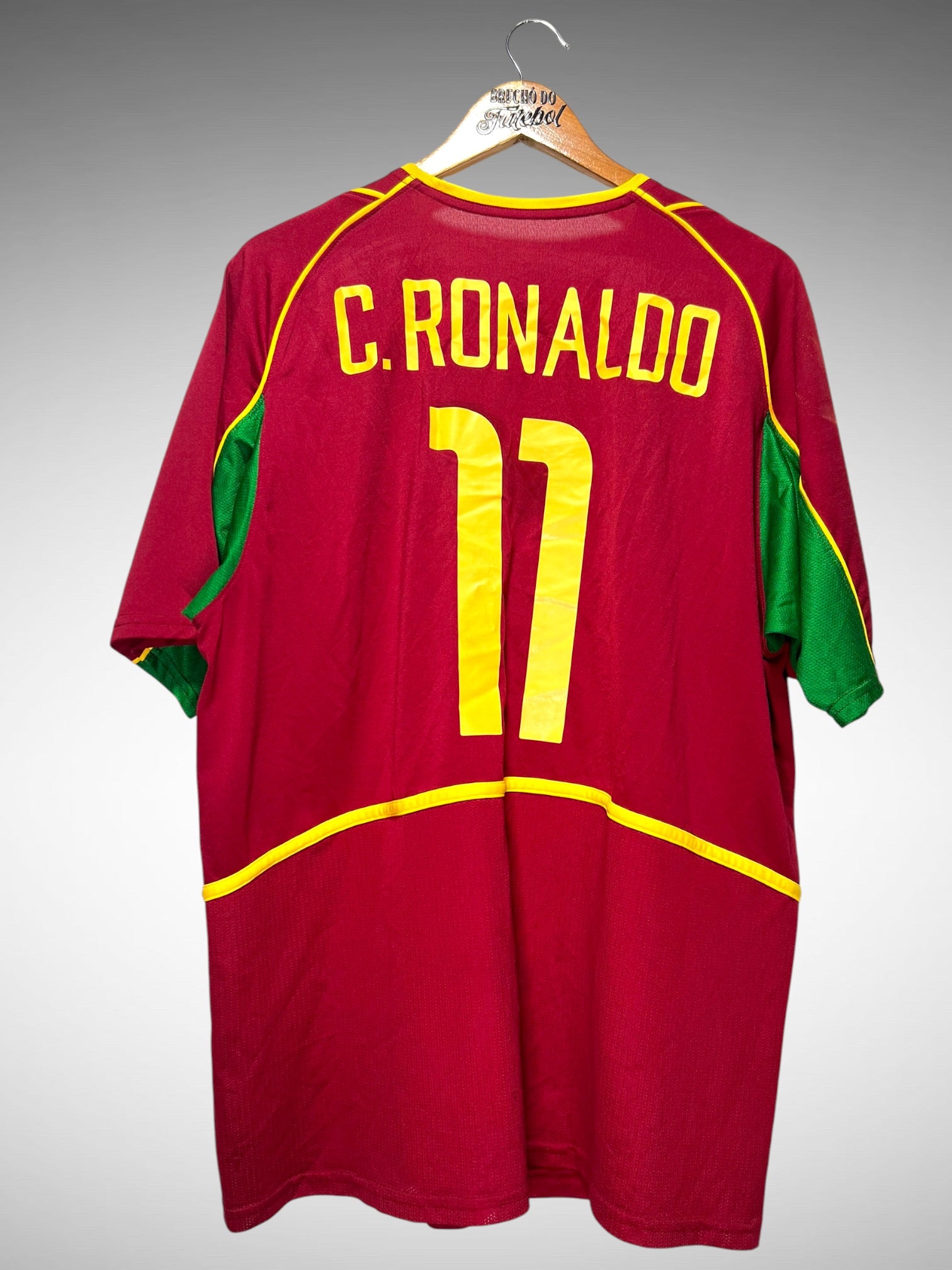Portugal 2002 Primeira Camisa Tam GG N 11 C. Ronaldo.