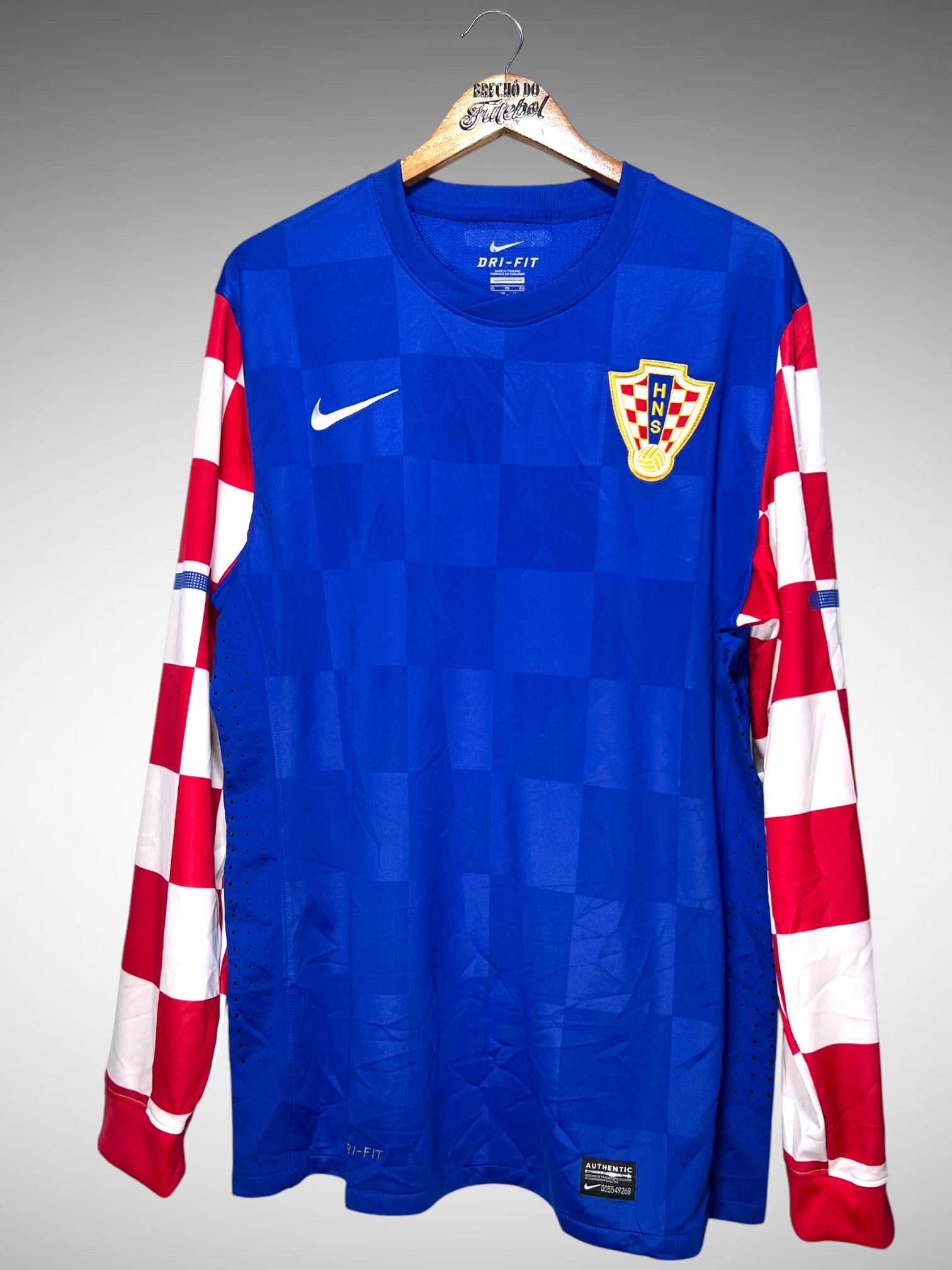 Croácia 2010 Segunda Camisa Tam GG Mangas Longas.