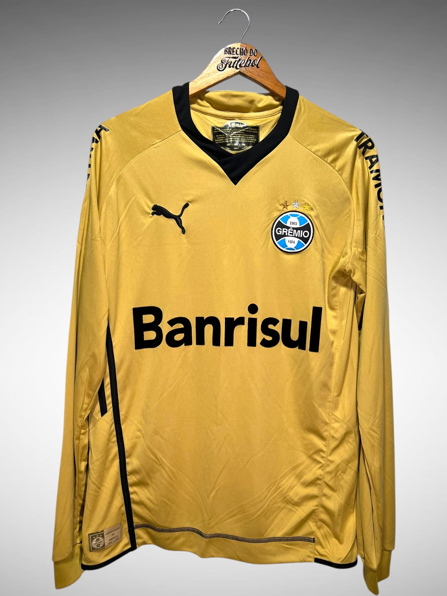 Grêmio 2009 Camisa de Goleiro Tam P N 1 Mangas Longas.
