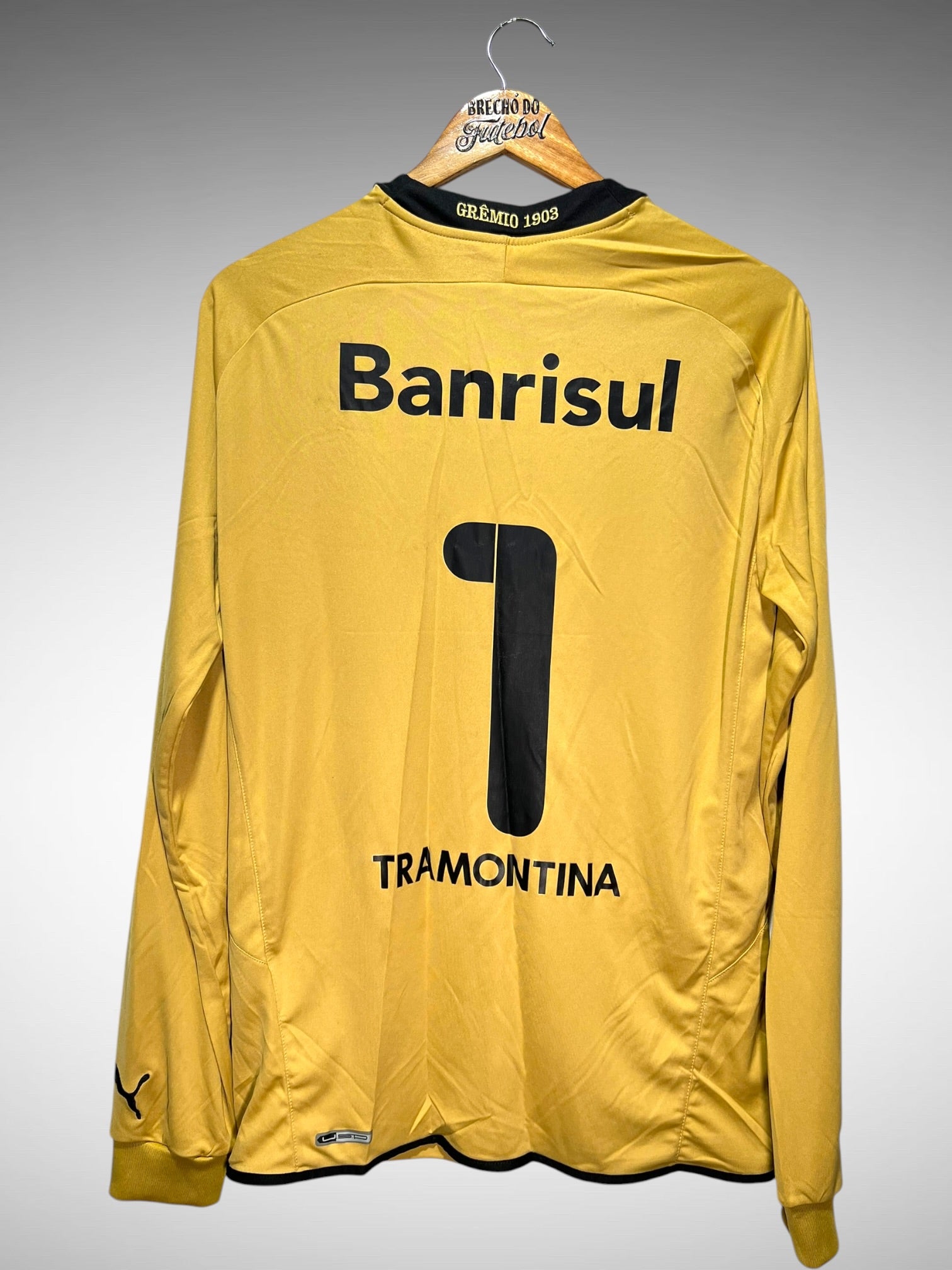 Grêmio 2009 Camisa de Goleiro Tam P N 1 Mangas Longas.