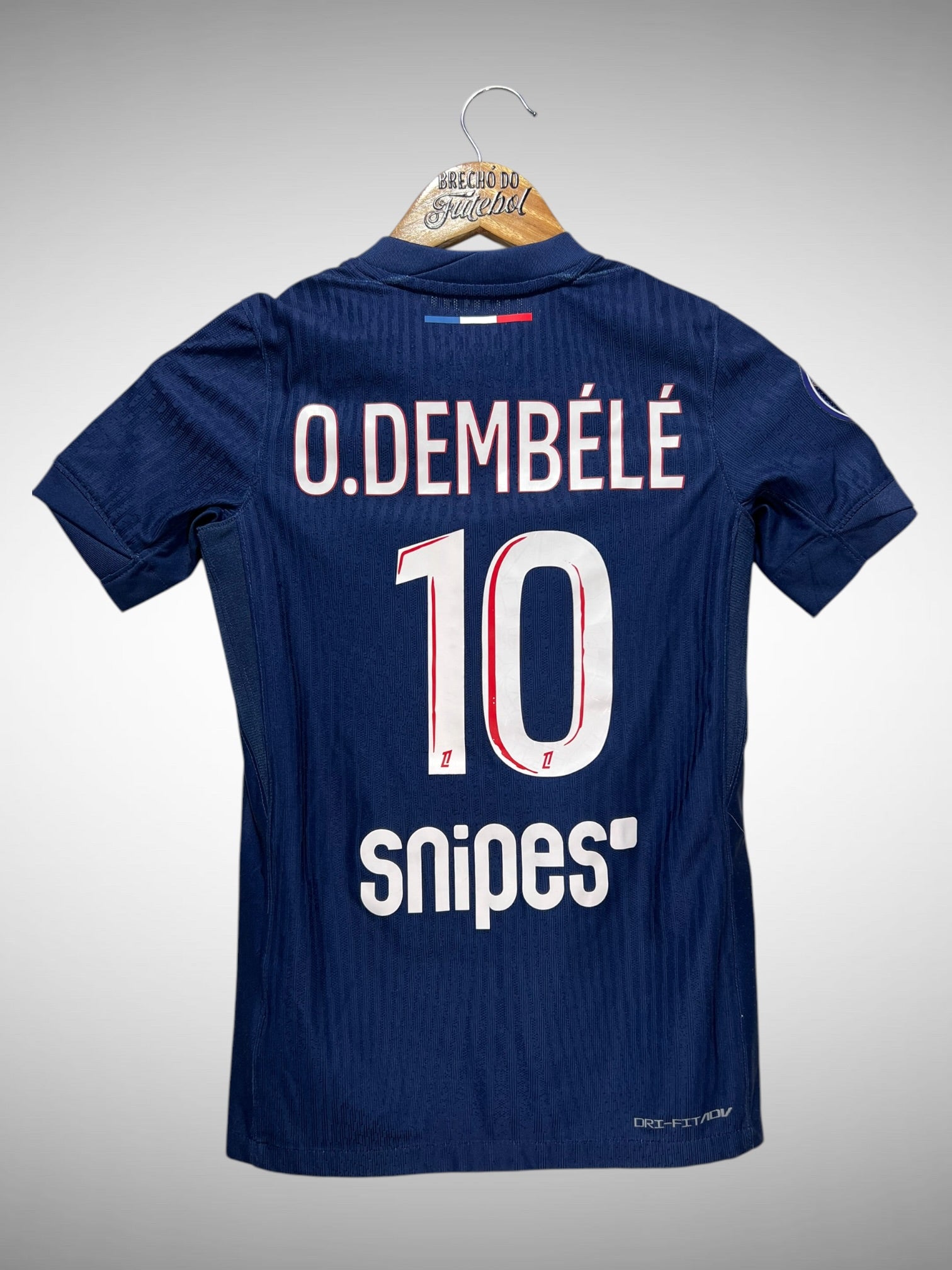 Paris Saint-Germain 2024 Primeira Camisa Tam 10 anos Infantil N 10 O. Dembélé..