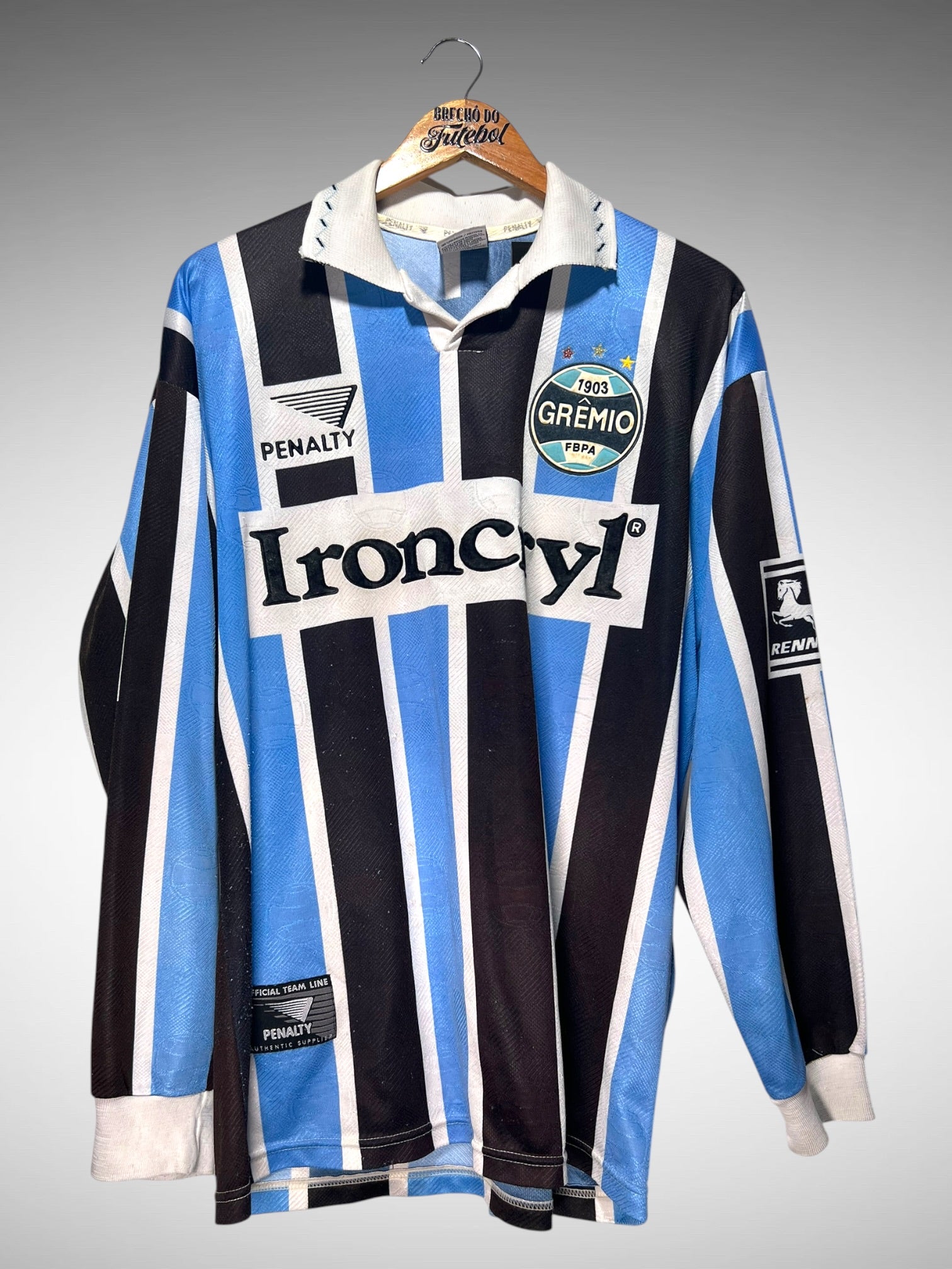 Grêmio 1997 Primeira Camisa Tam GG N 7 Mangas Longas.
