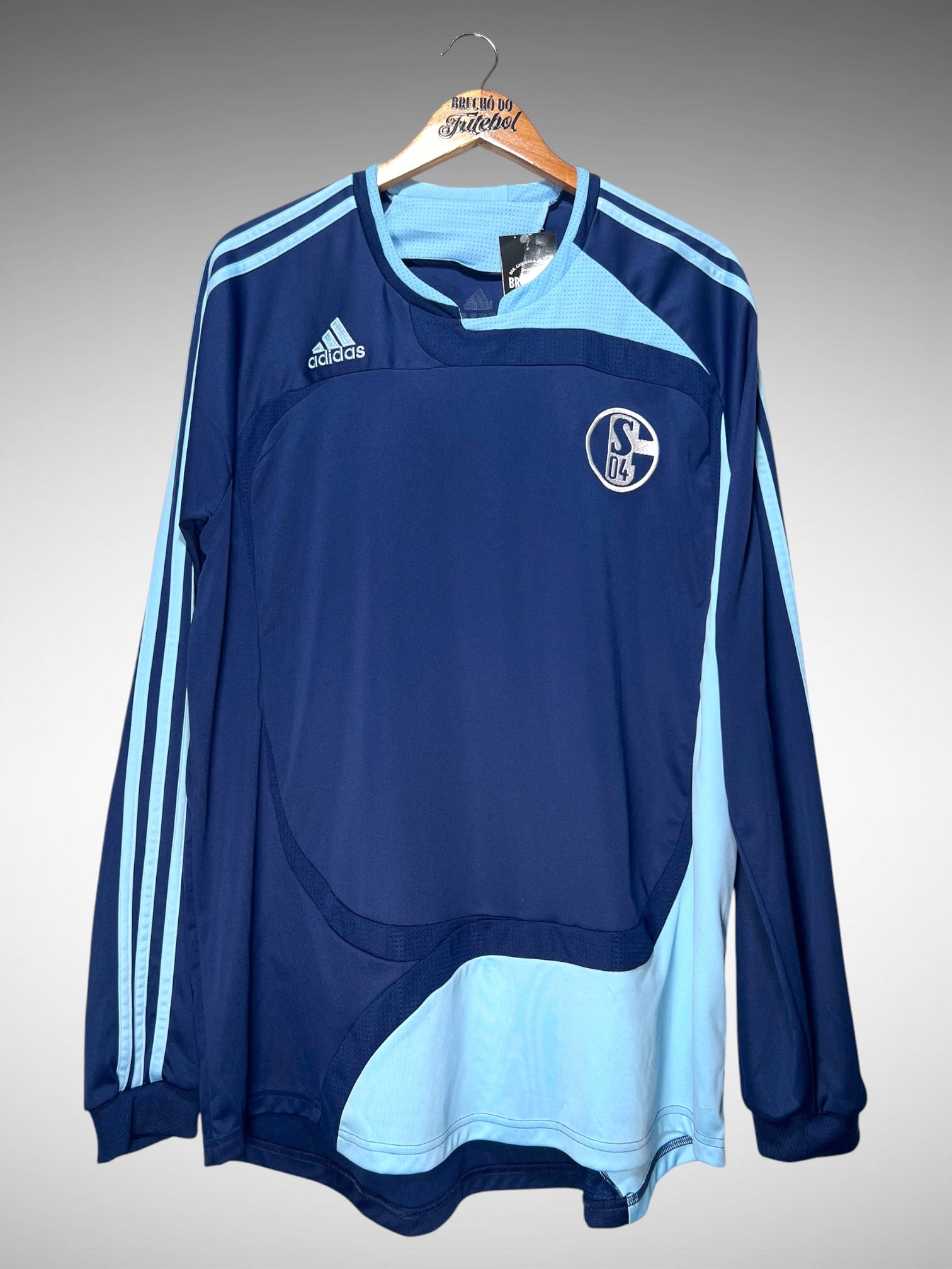 Schalke 04 2007 Primeira Camisa Tam GG Mangas Longas.