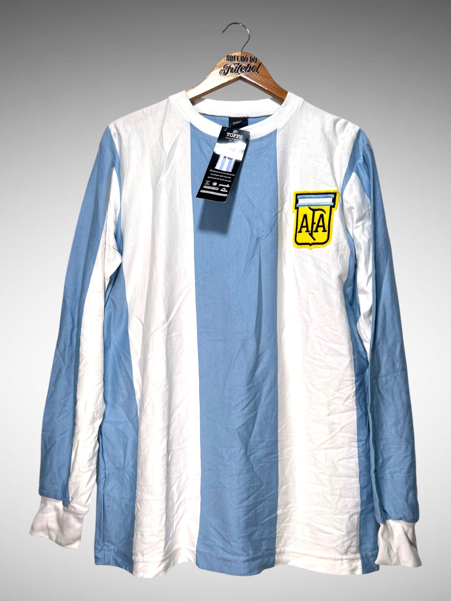 Argentina Retrô 1970's Primeira Camisa Tam G N 19 Mangas Longas.