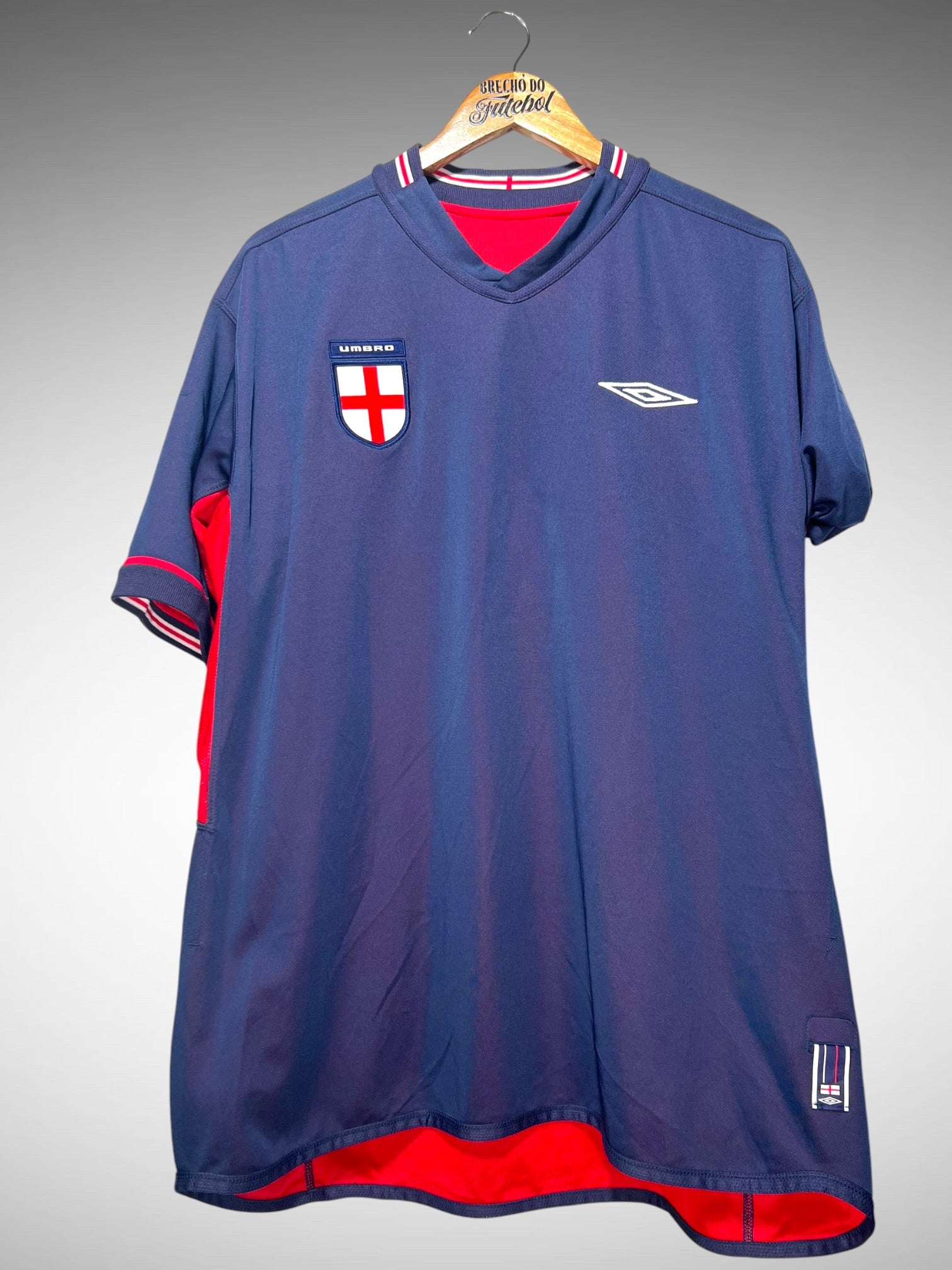 Inglaterra 2002 Segunda Camisa Tam G N 8 Scholes Reversível.