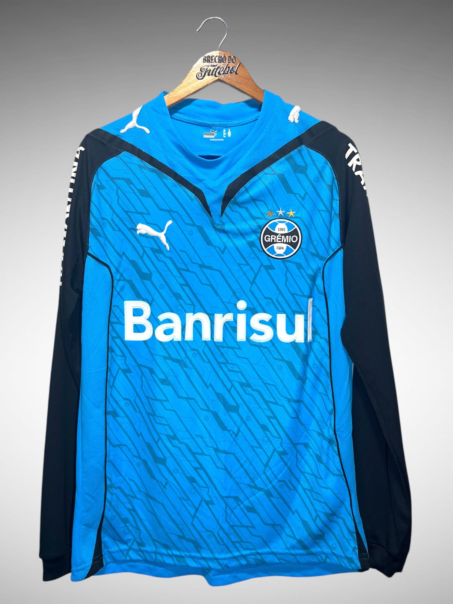 Grêmio 2009 Camisa de Goleiro Tam M N 1 Mangas Longas.