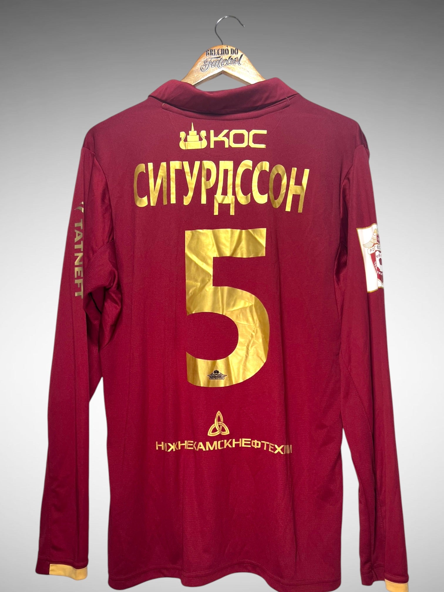 Rubin Kazan 2017 Primeira Camisa Tam G N 5 Sigurdsson Mangas Longas.
