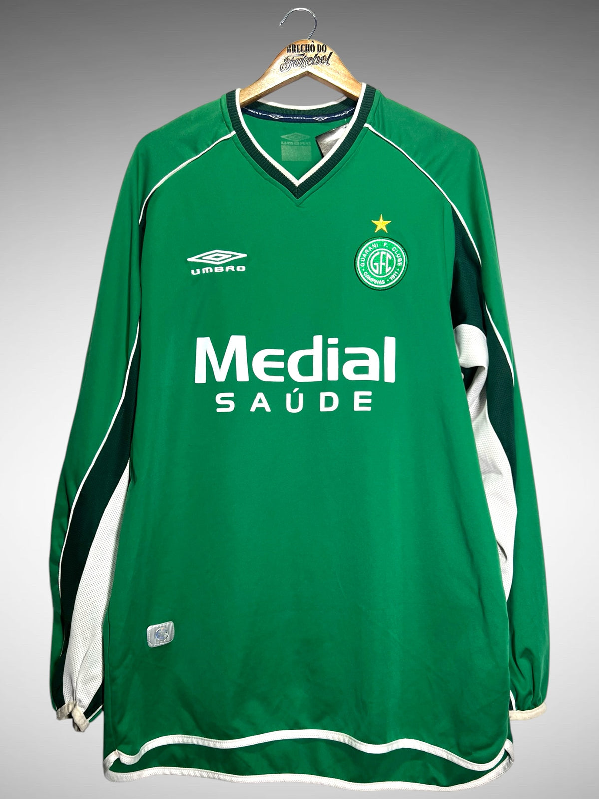 Guarani 2003 Primeira Camisa Tam G N 16 Mangas Longas.