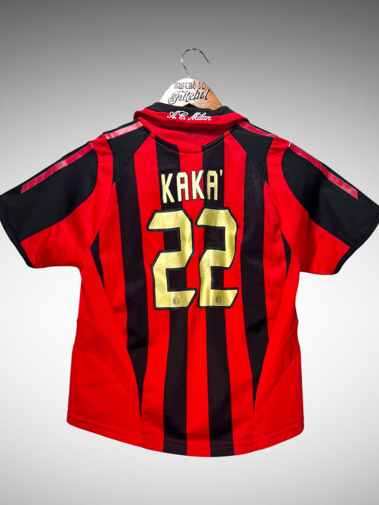 Milan 2005 Primeira Camisa Tam 8 anos Infantil N 22 Kaká.