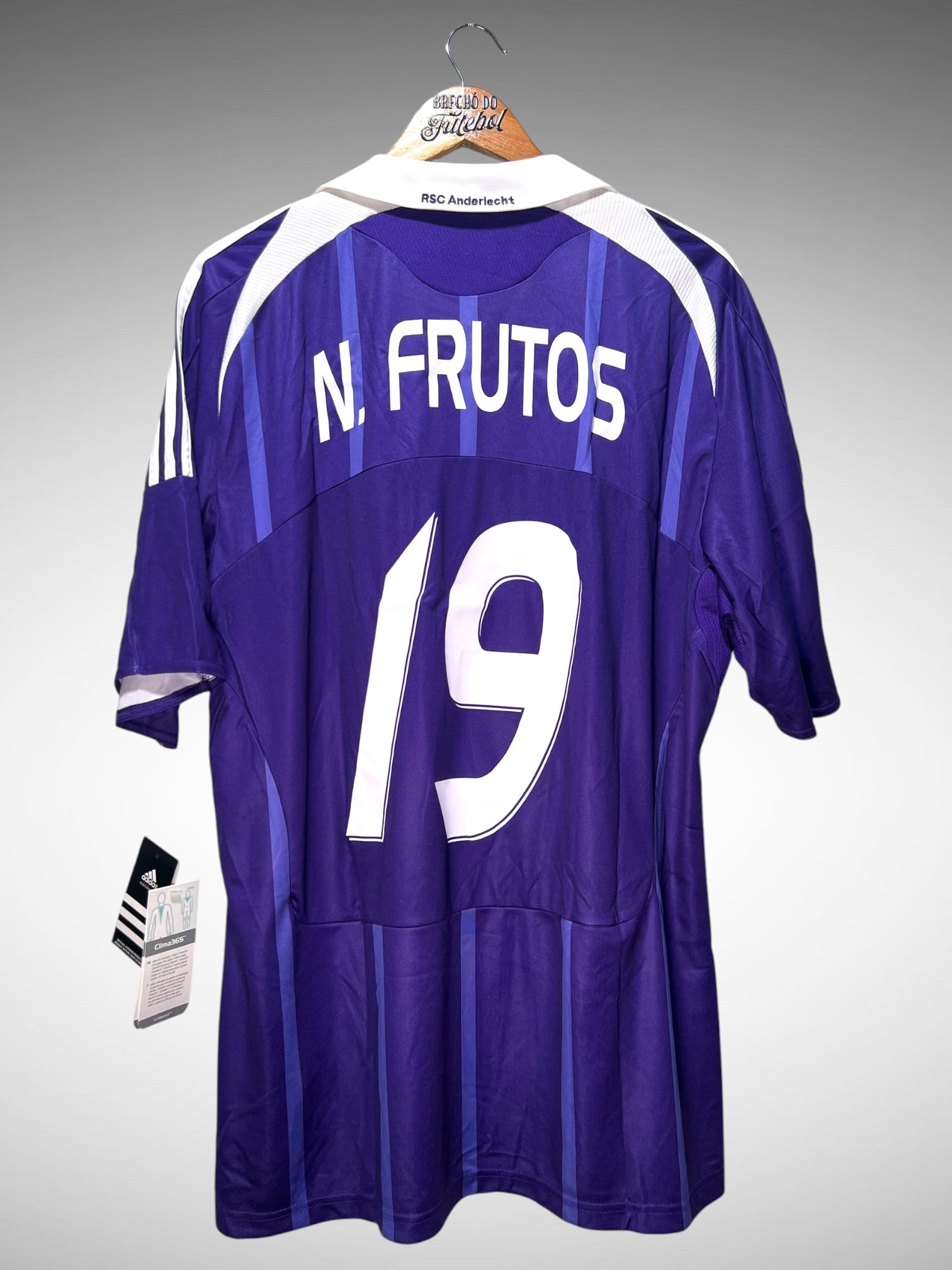 Anderlecht 2008 Segunda Camisa Tam GG N 19 N. Frutos.