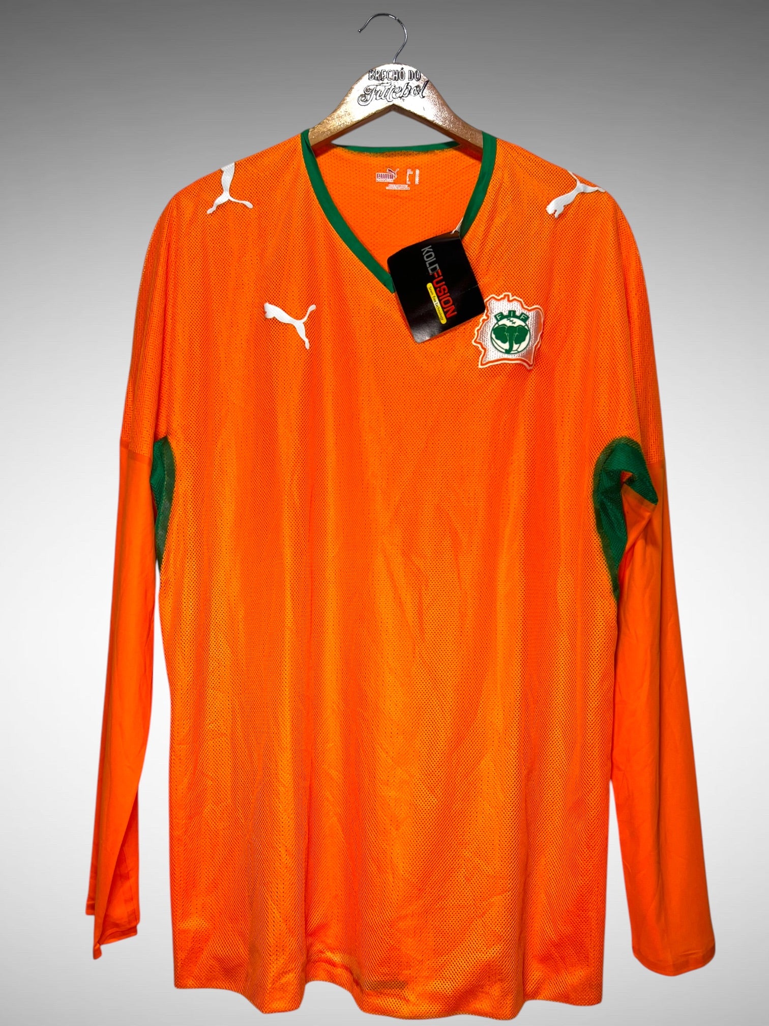 Costa do Marfim 2008 Primeira Camisa Tam GG Mangas Longas.