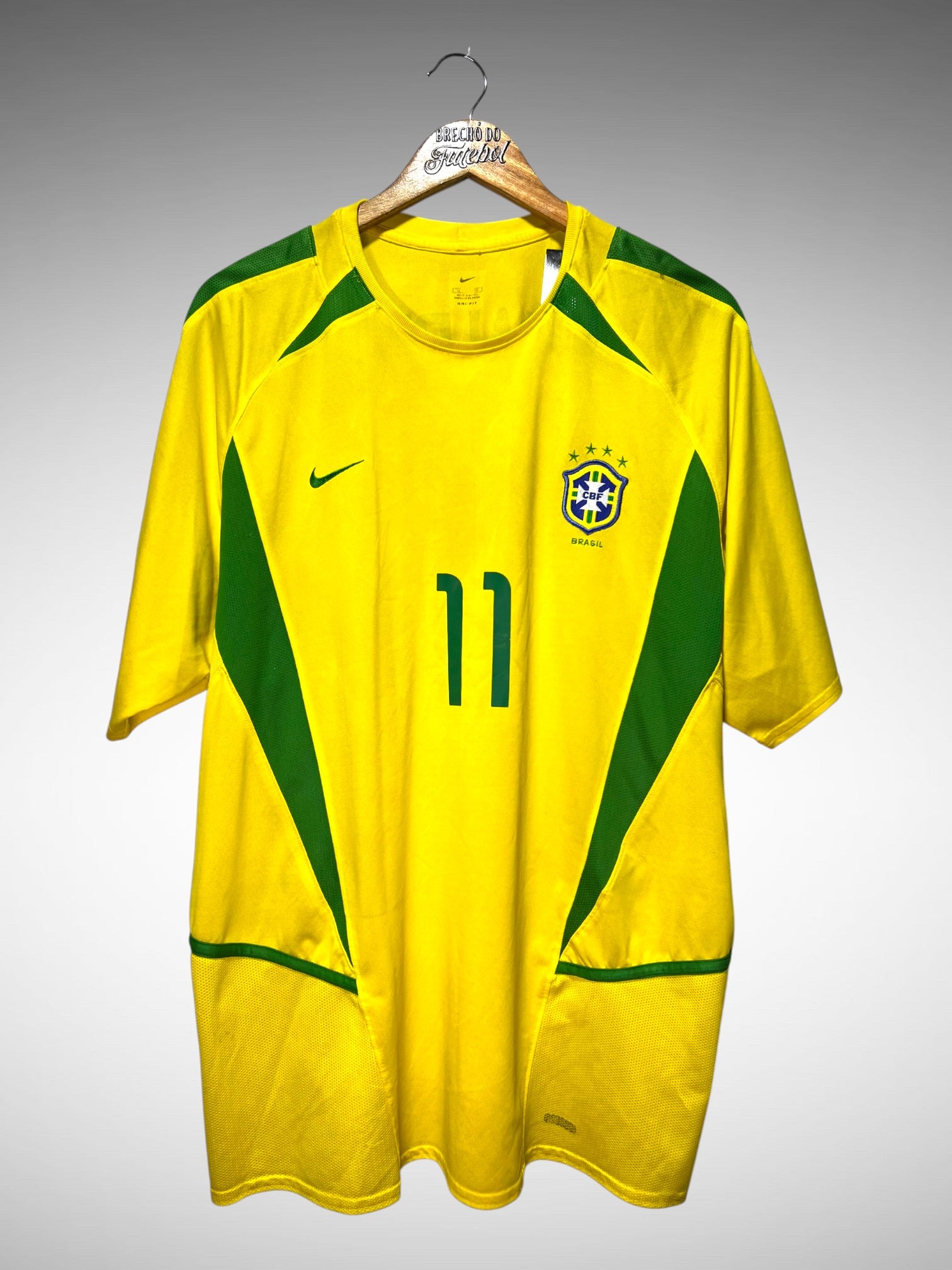 Brasil 2002 Primeira Camisa Tam GG N 11 Ronaldinho.