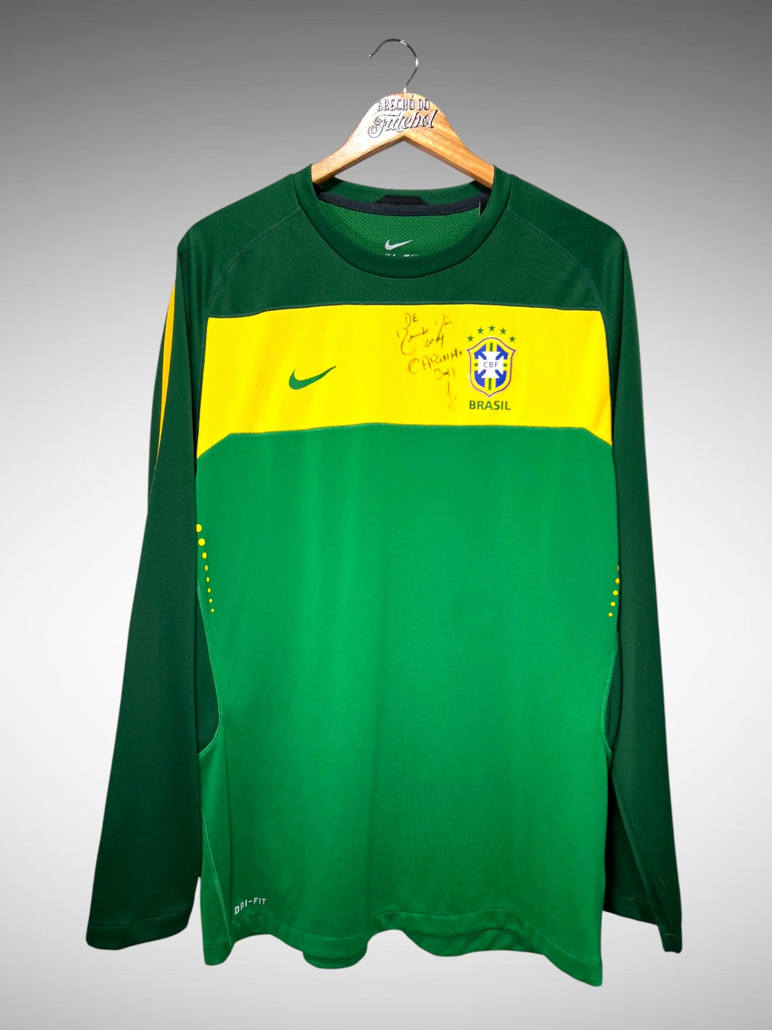 Brasil 2010 Camisa de Treino Tam G Mangas Longas.