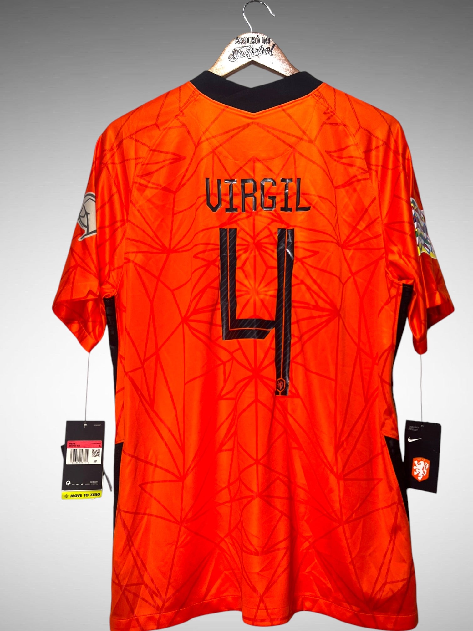 Holanda 2020 Primeira Camisa Tam G N 4 Virgil.