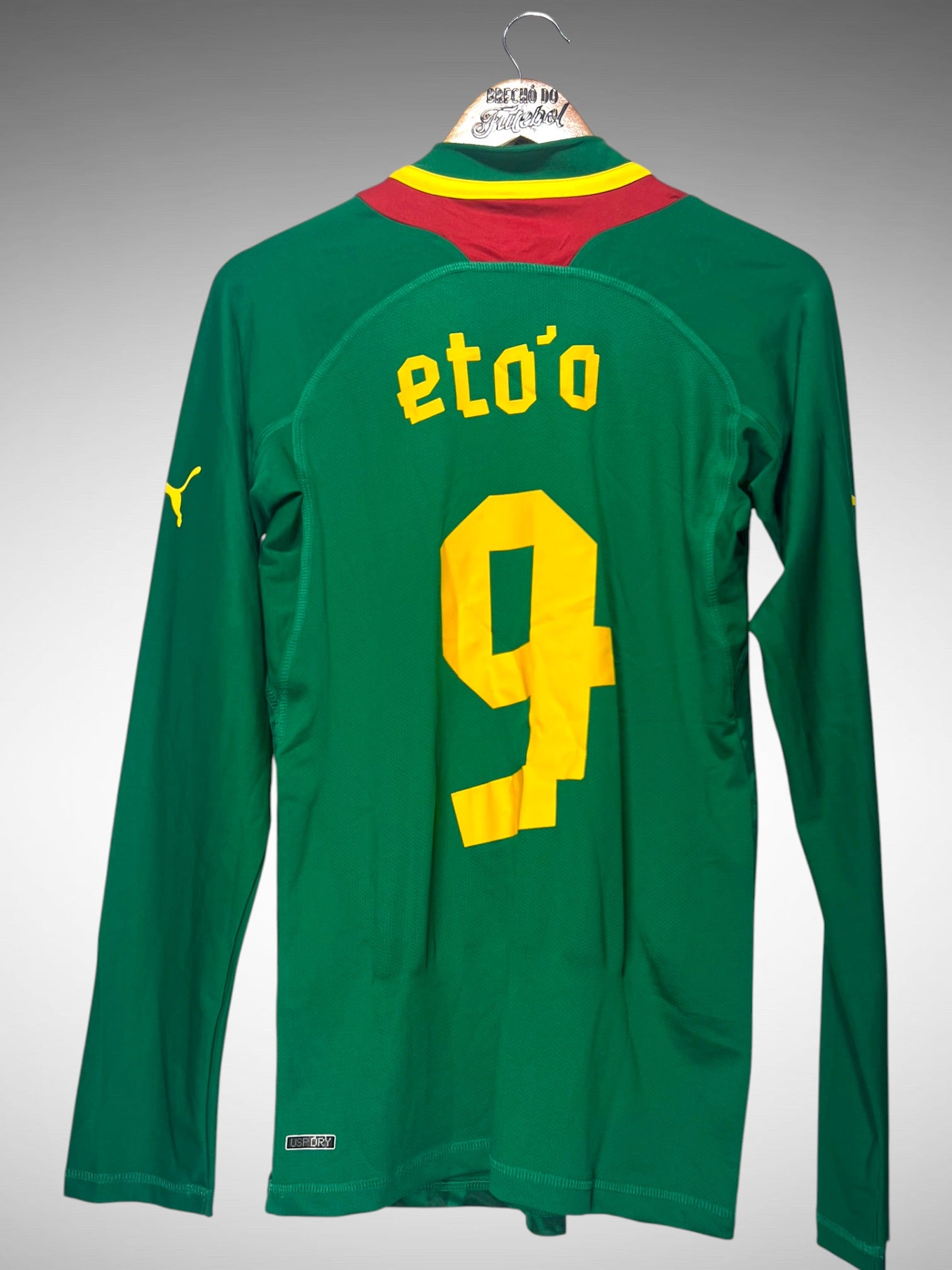 Camarões 2012 Primeira Camisa Tam G N 9 Eto'o Mangas Longas.