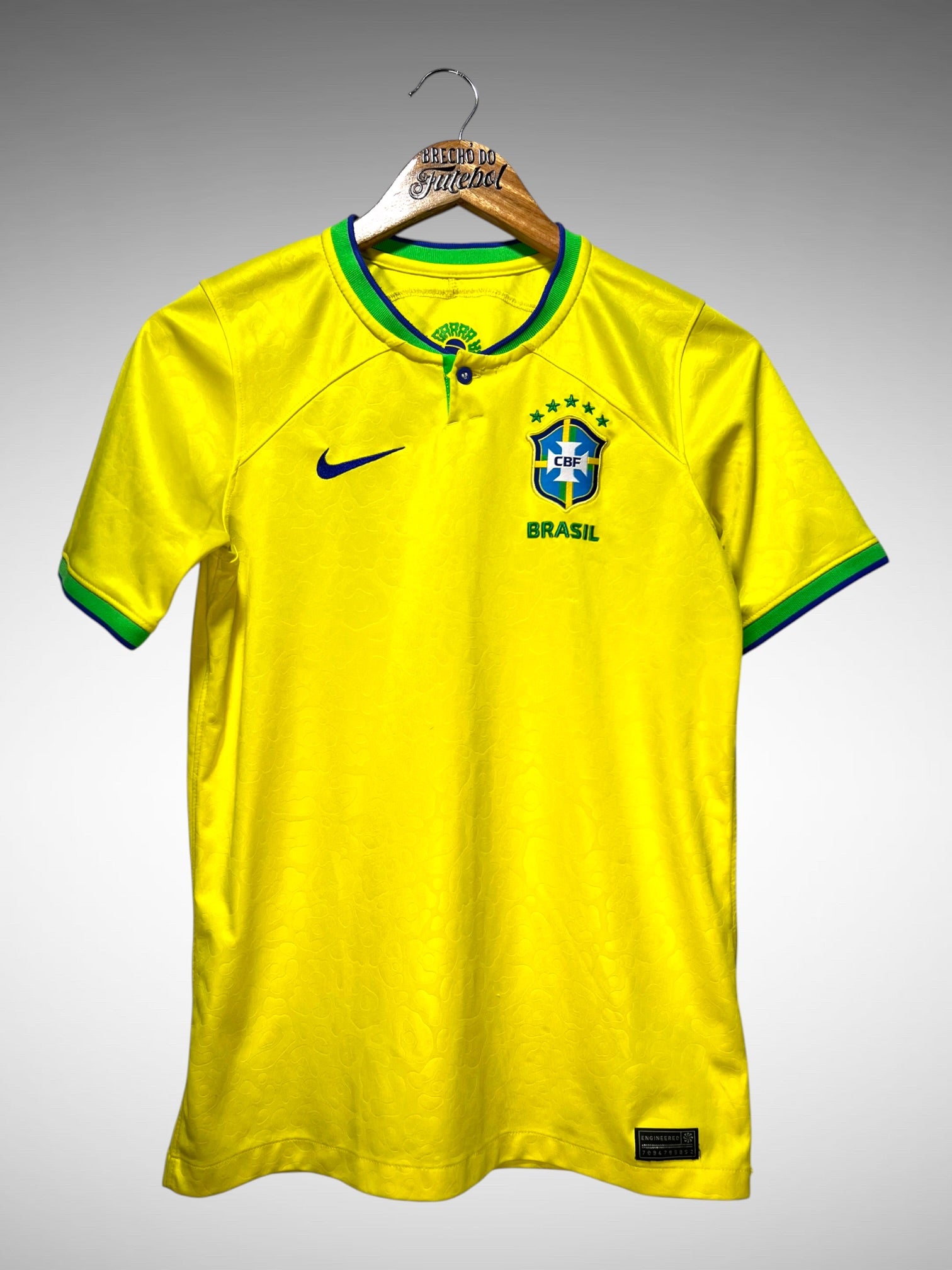 Brasil 2022 Primeira Camisa Tam 14 anos Infantil.