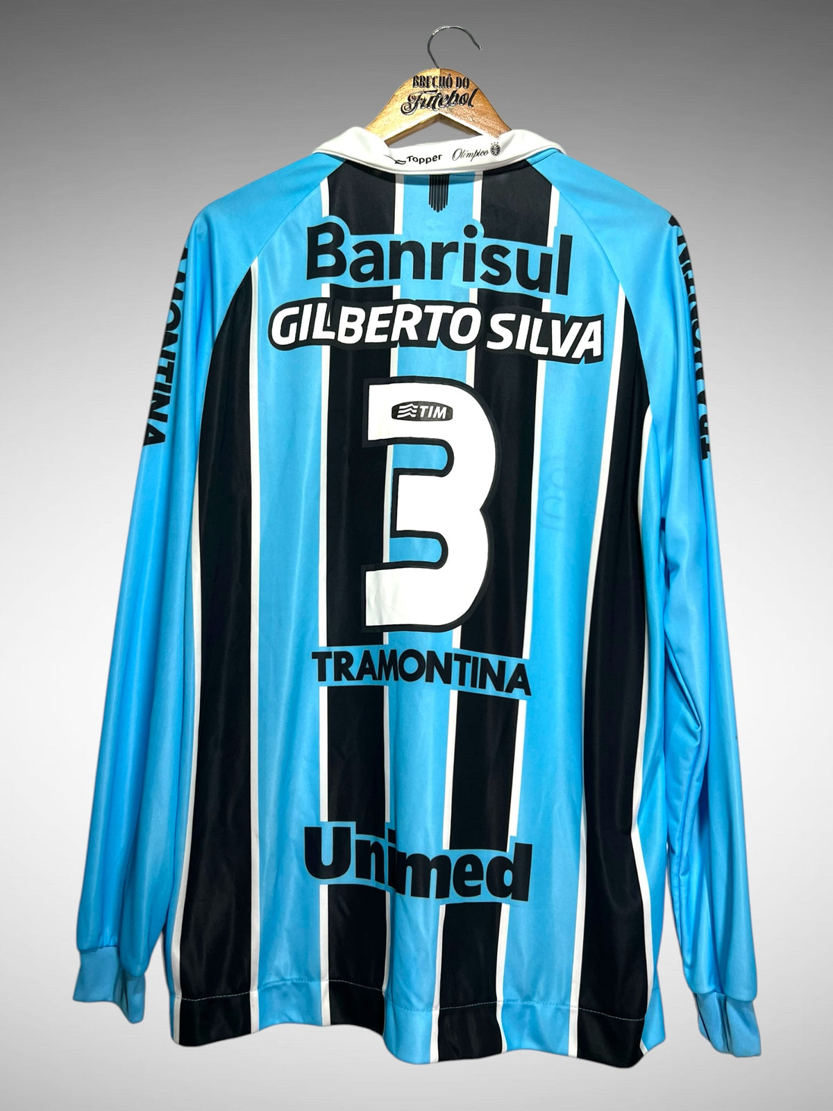 Grêmio 2012 Primeira Camisa Tam GG N 3 Gilberto Silva Mangas Longas.