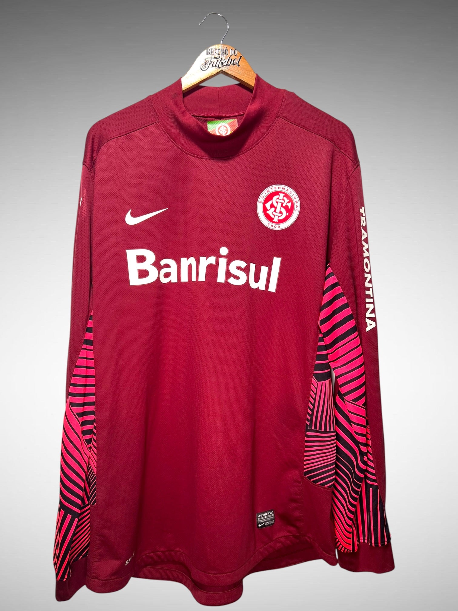 Internacional 2012 Camisa de Goleiro Tam GG N 12 Mangas Longas.