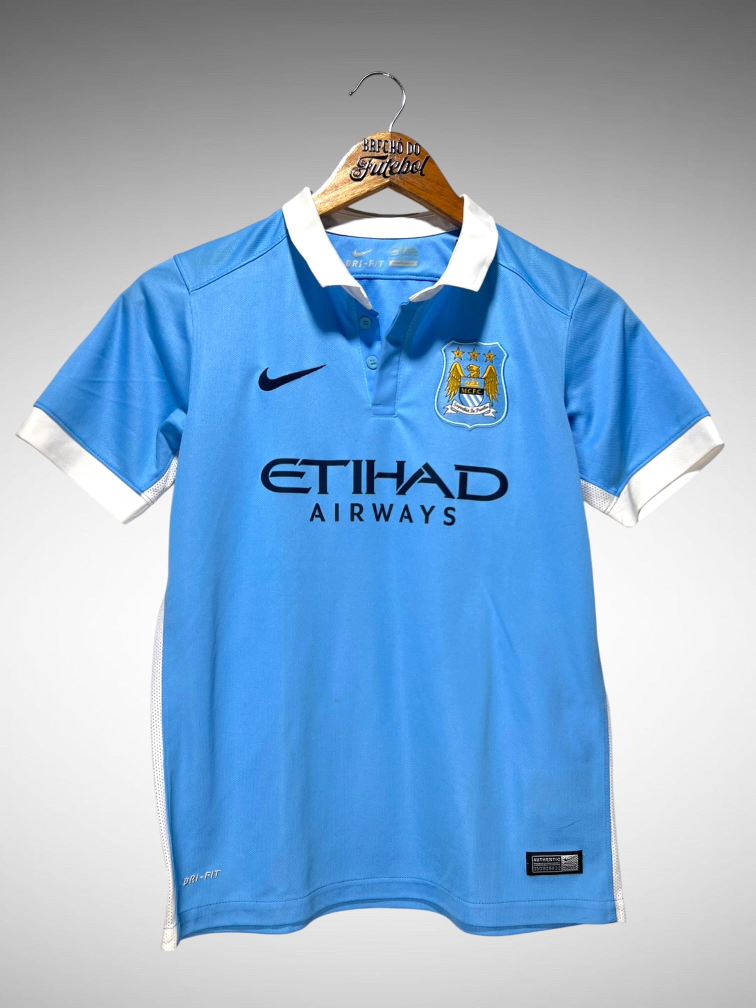 Manchester City 2015 Primeira Camisa Tam 12 anos Infantil.