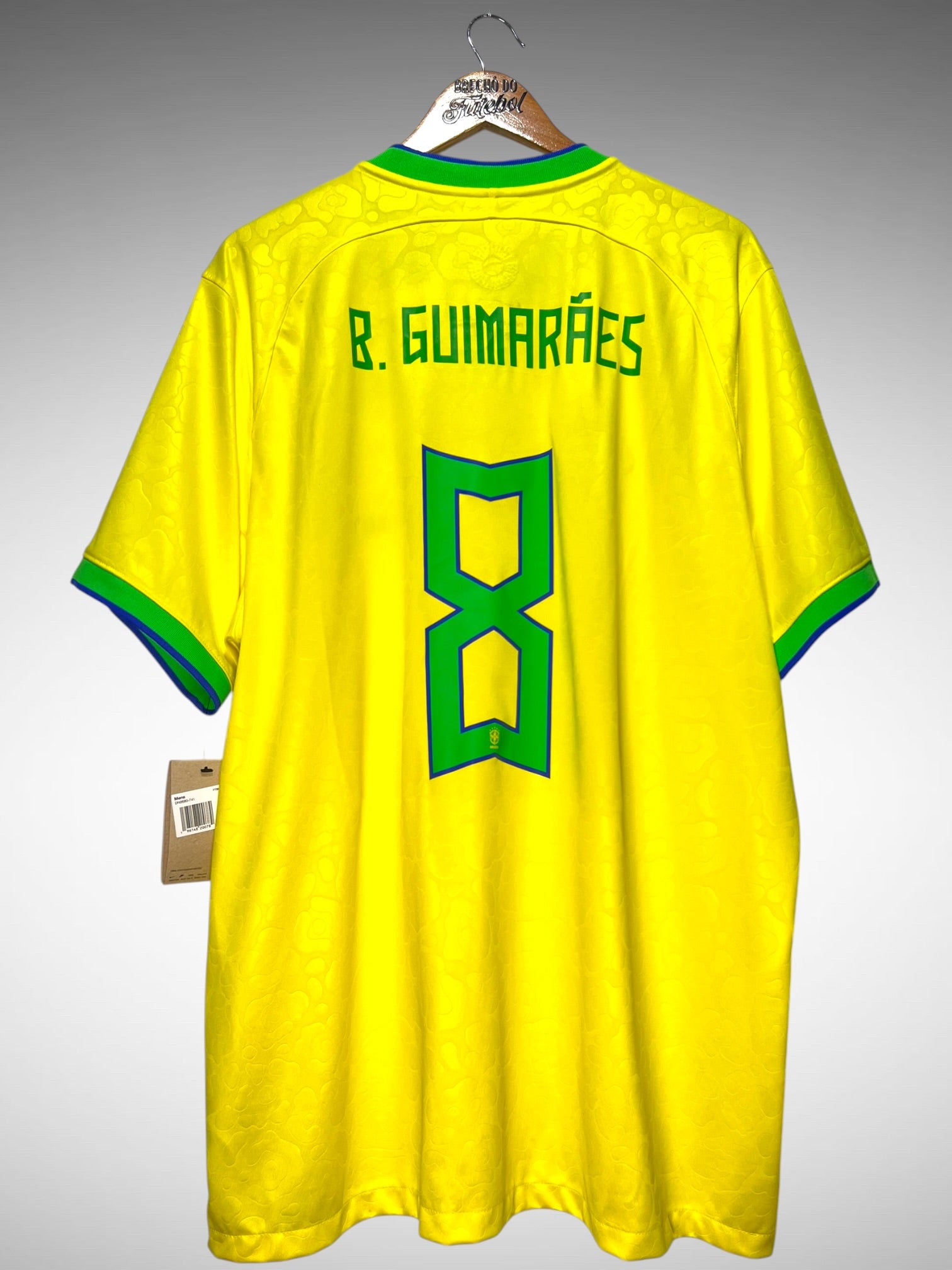 Brasil 2022 Primeira Camisa Tam 3G N 8 B. Guimarães.