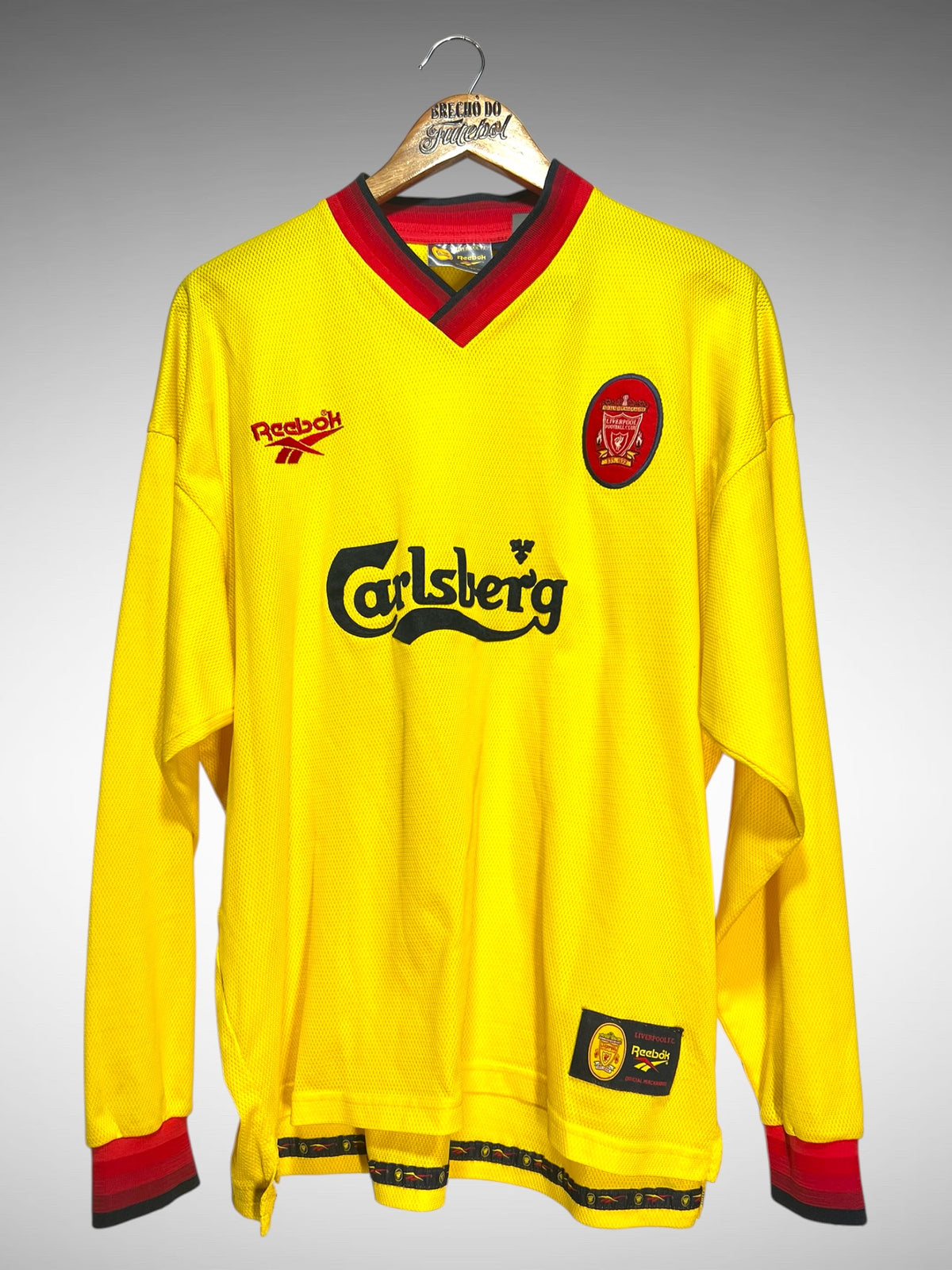 Liverpool 1997 Segunda Camisa Tam GG Mangas Longas.