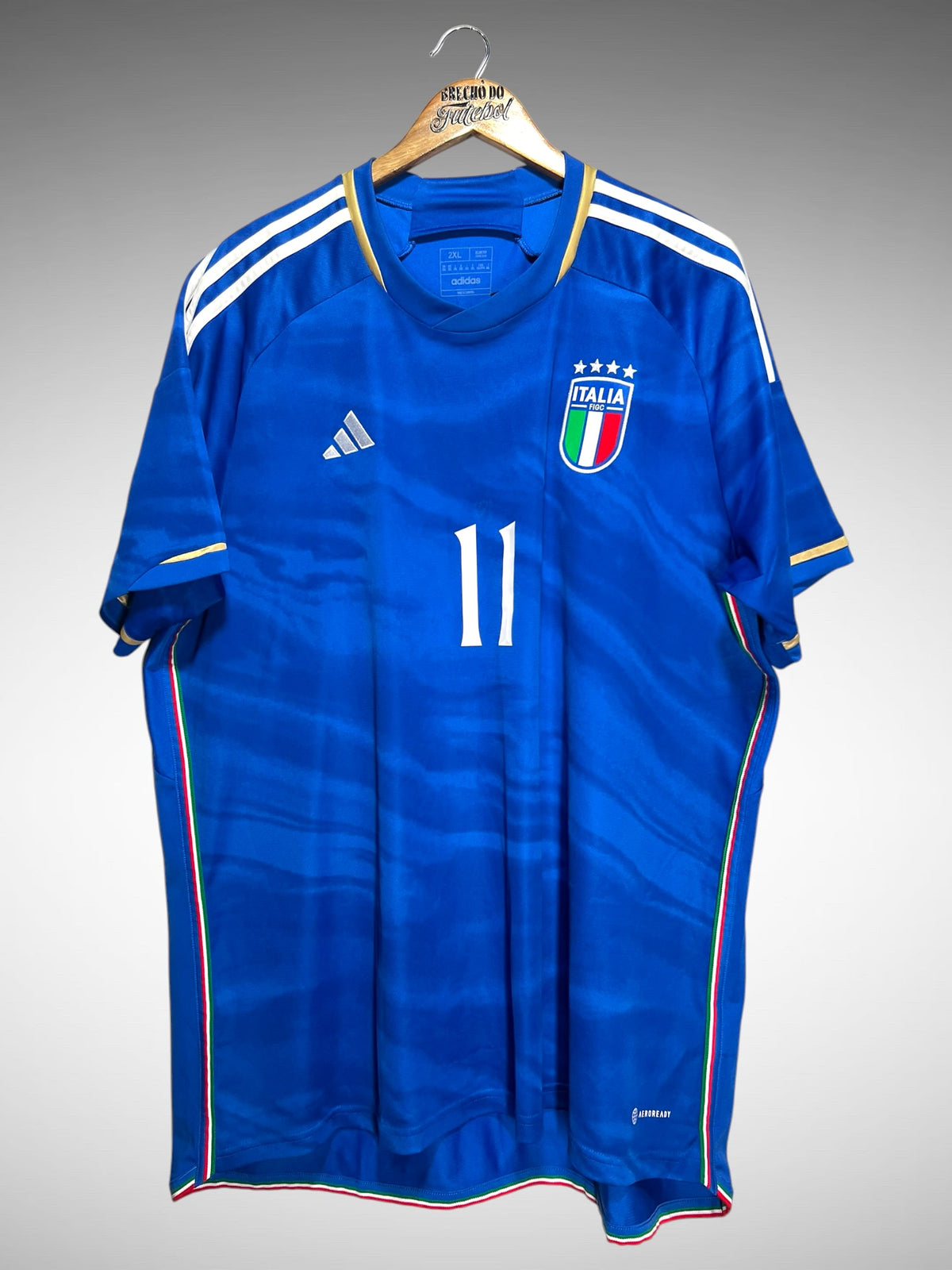 Itália 2023 Primeira Camisa Tam 3G N 11 Baggio.