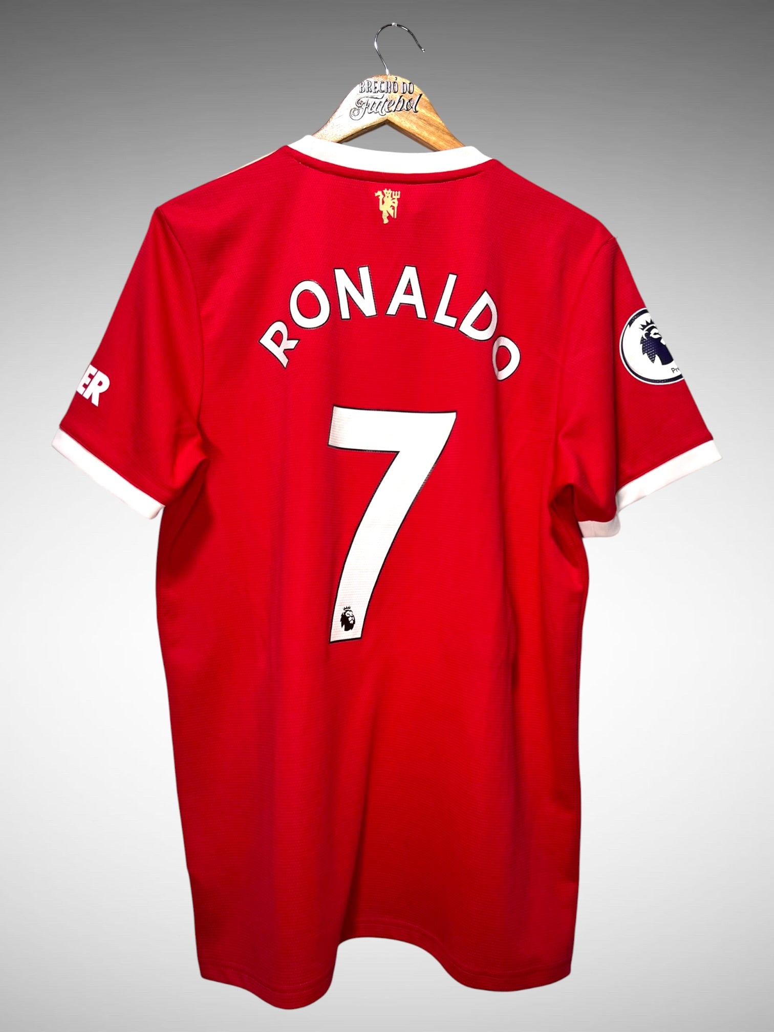 Manchester United 2021 Primeira Camisa Tam G N 7 Ronaldo.