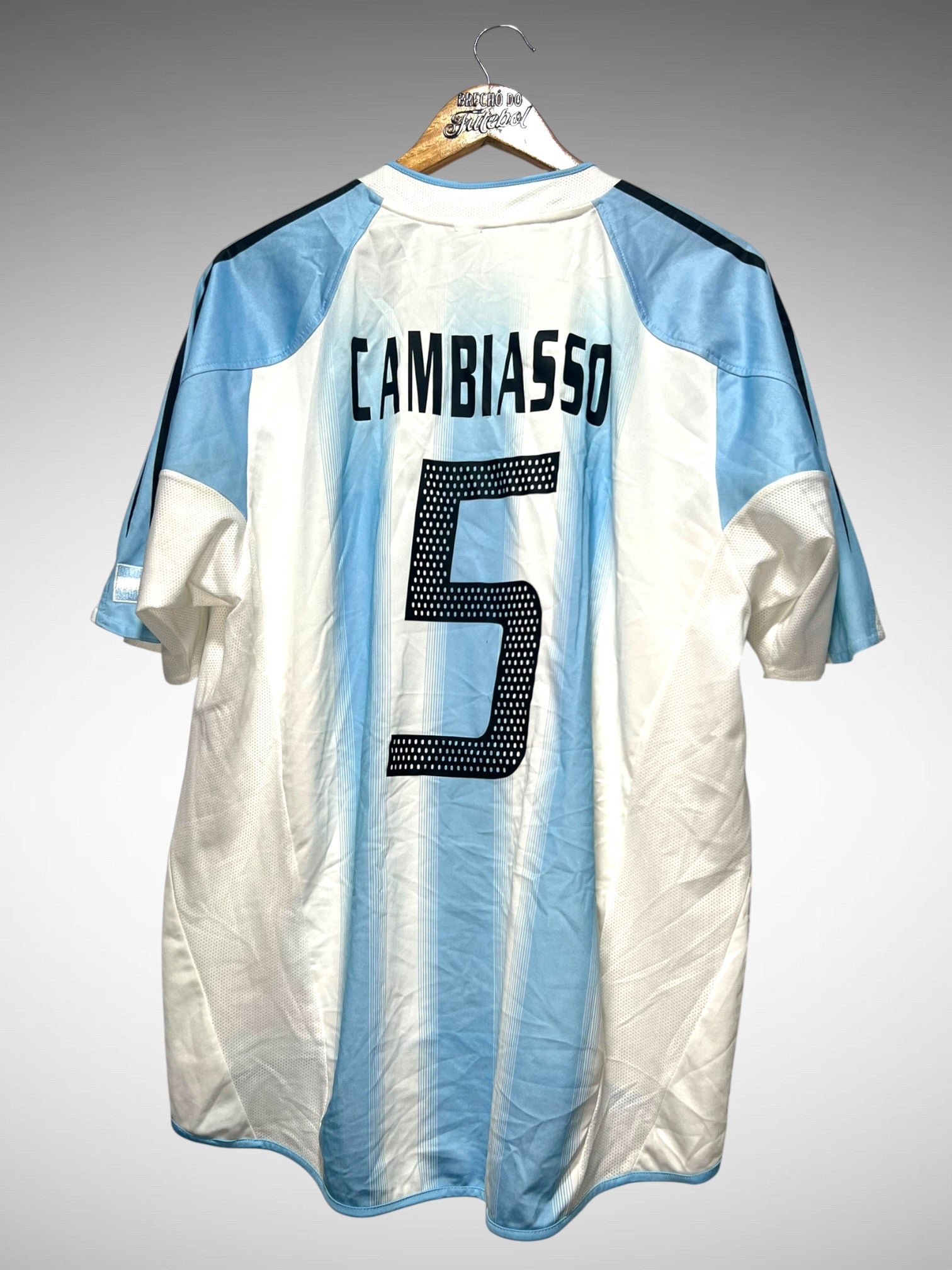 Argentina 2004 Primeira Camisa Tam G N 5 Cambiasso.