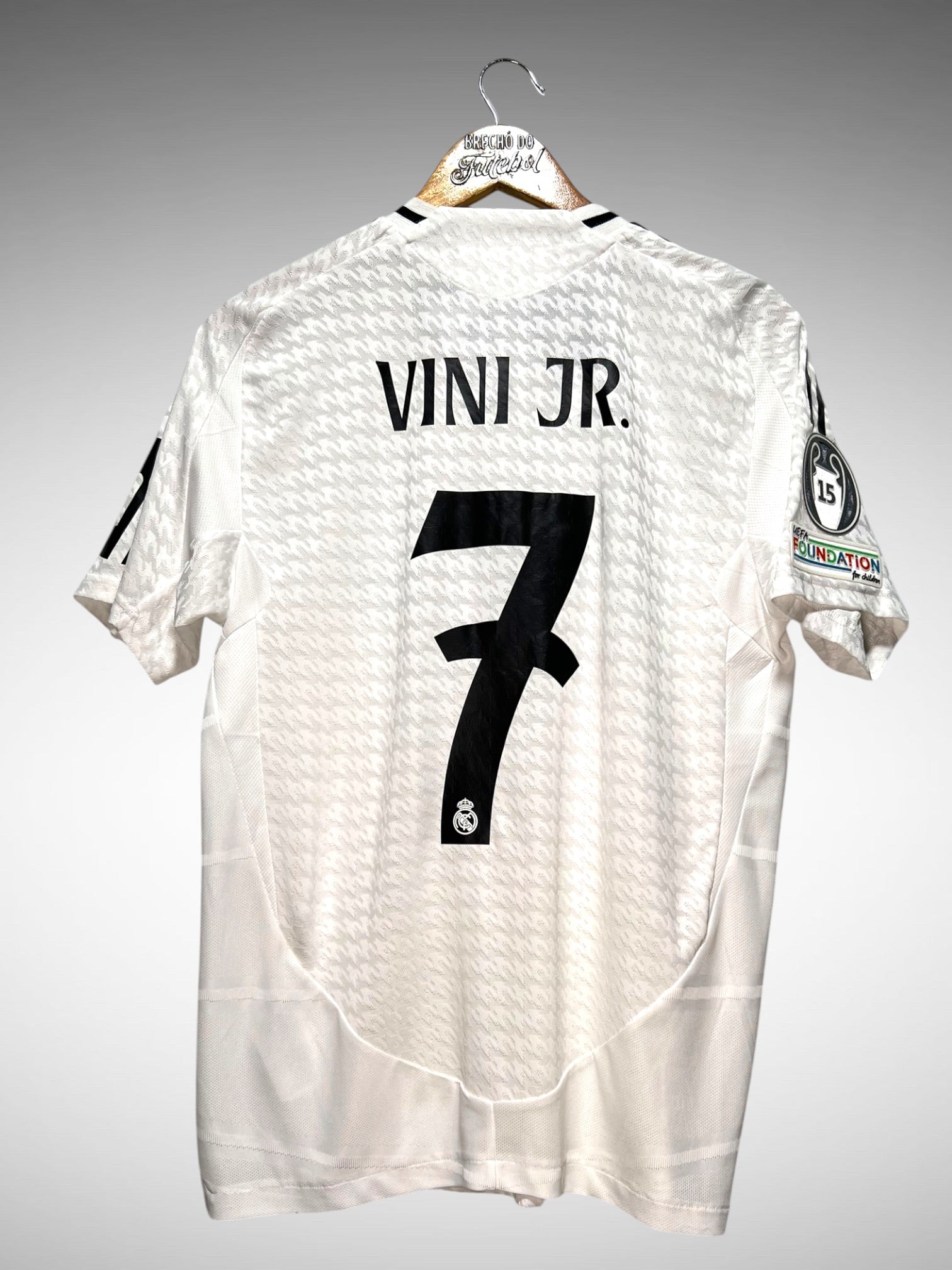 Real Madrid 2024 Primeira Camisa Tam M N 7 Vini Jr.