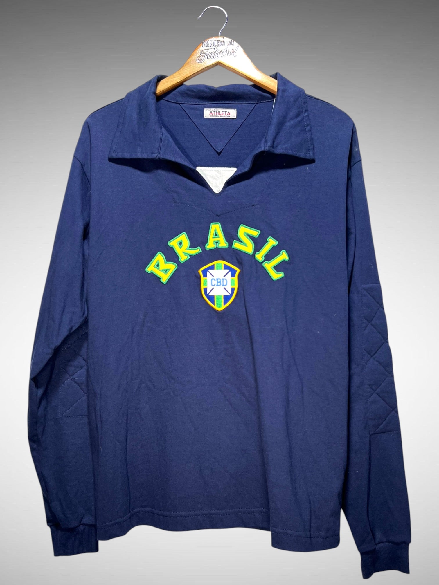 Brasil Retrô 1970 Camisa de Goleiro Tam M N 1 Mangas Longas.