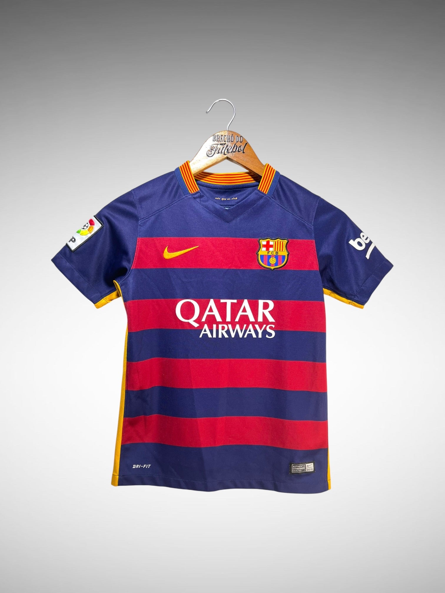 Barcelona 2015 Primeira Camisa Tam 12 anos Infantil.