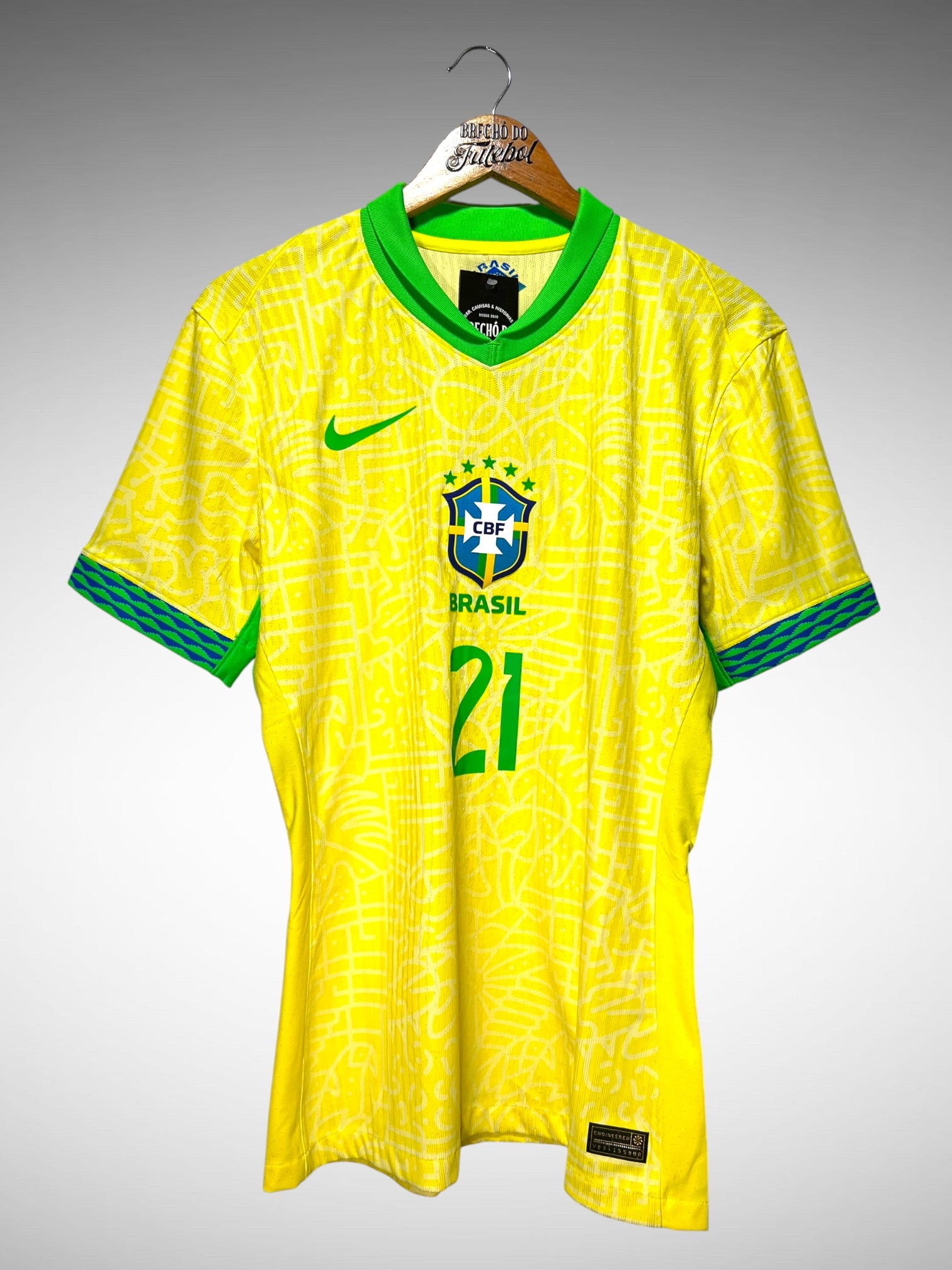 Brasil 2024 Primeira Camisa Tam M N 21 Endrick.