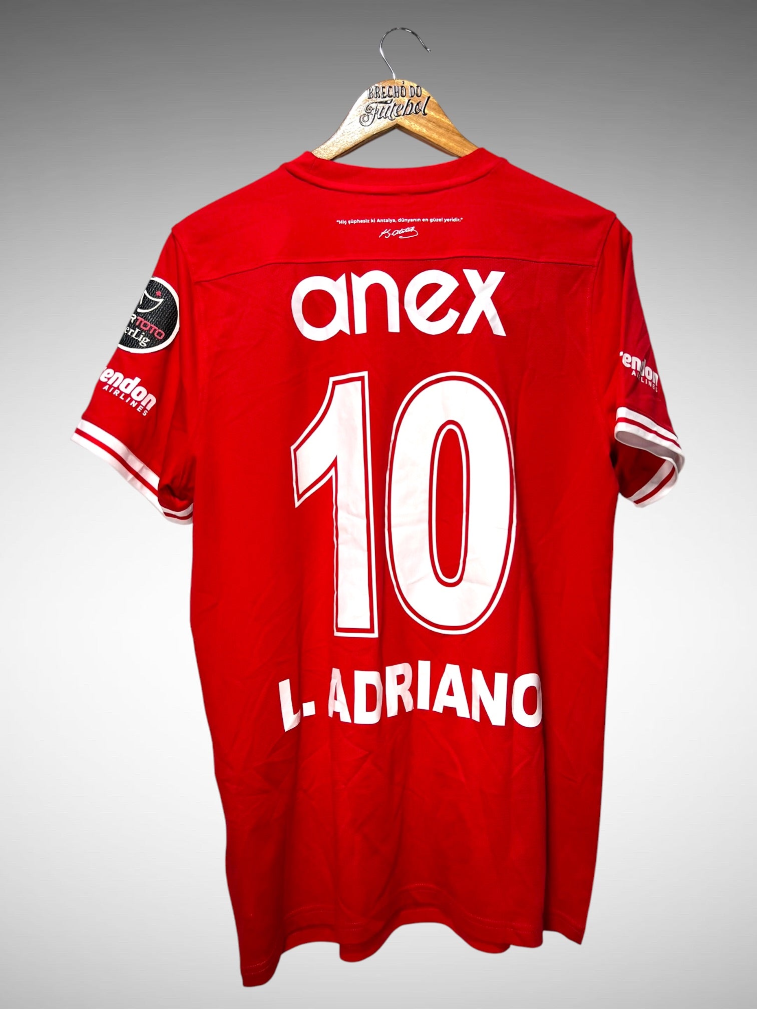 Antalyaspor 2022 Segunda Camisa Tam G N 10 L. Adriano.